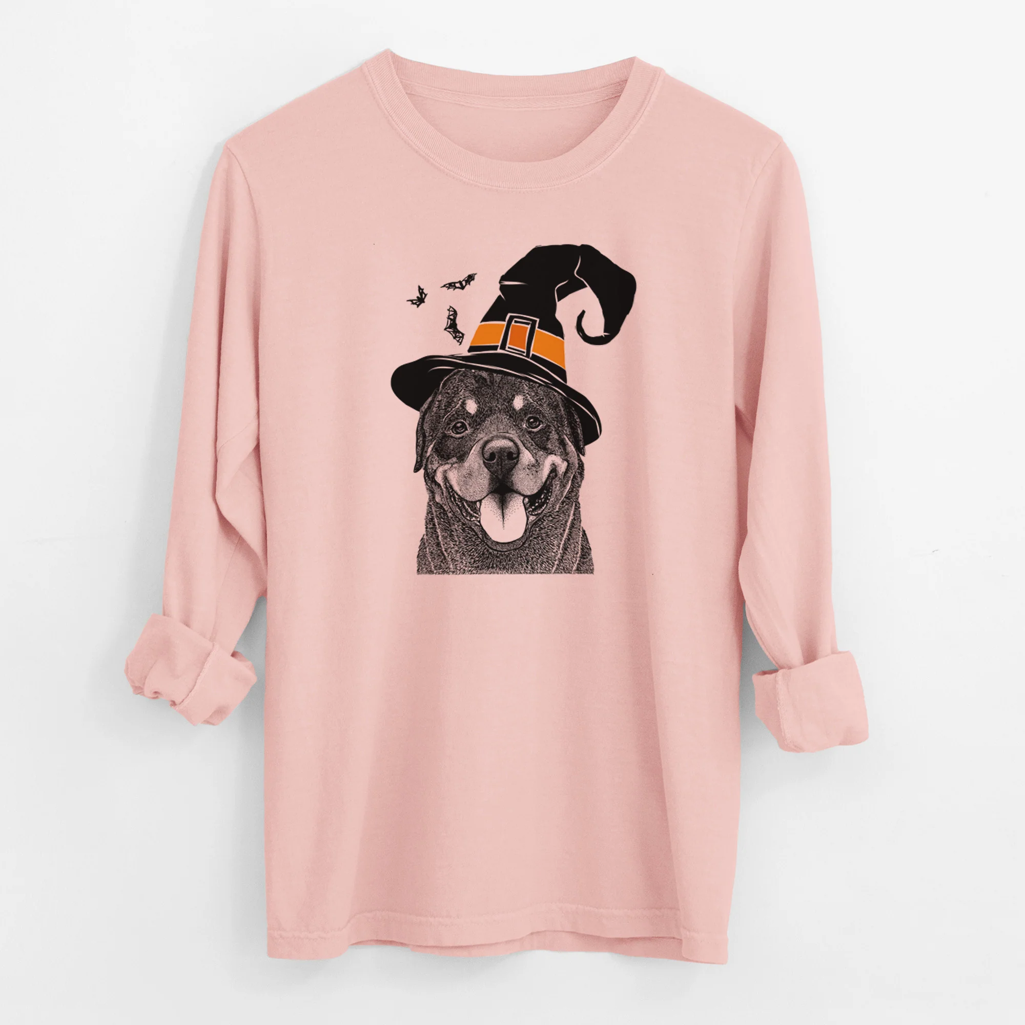 Witch Hagan the Rottweiler - Men's Heavyweight 100% Cotton Long Sleeve - Image 12