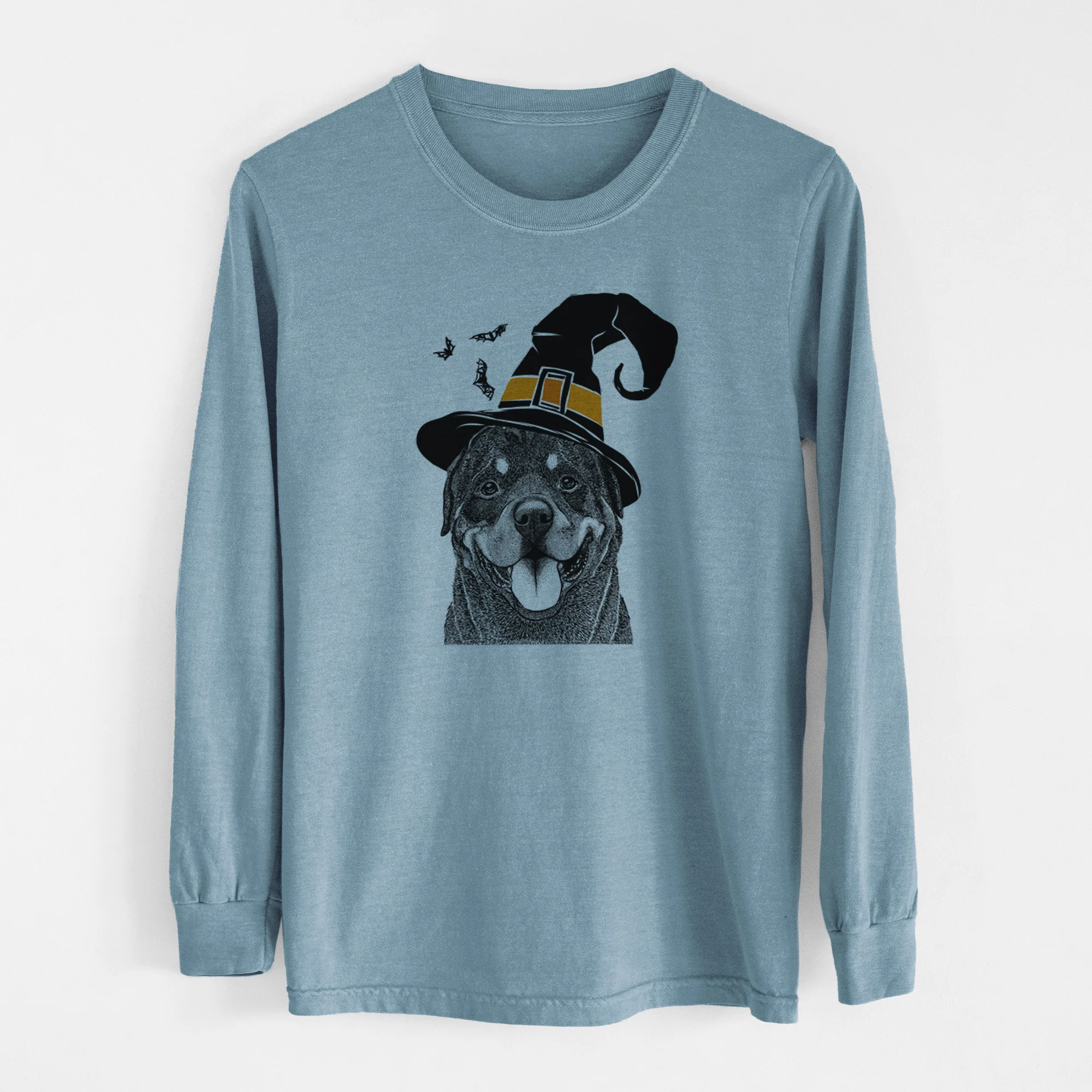 Witch Hagan the Rottweiler - Men's Heavyweight 100% Cotton Long Sleeve - Image 8