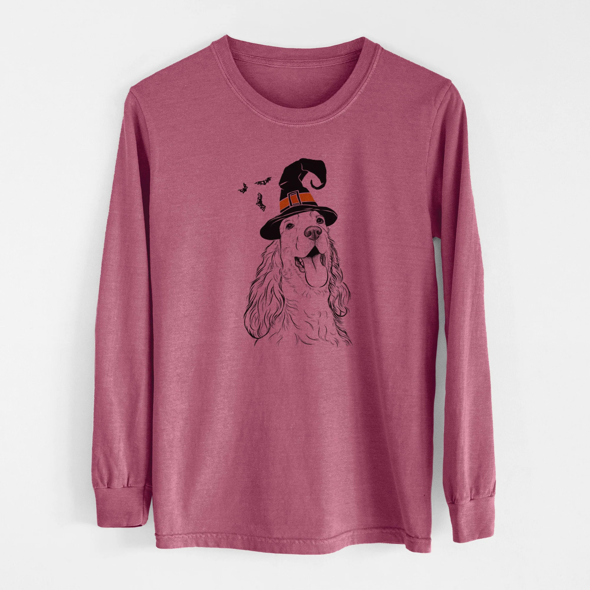 Witch Happy Henry the English Cocker Spaniel - Men's Heavyweight 100% Cotton Long Sleeve - Image 11