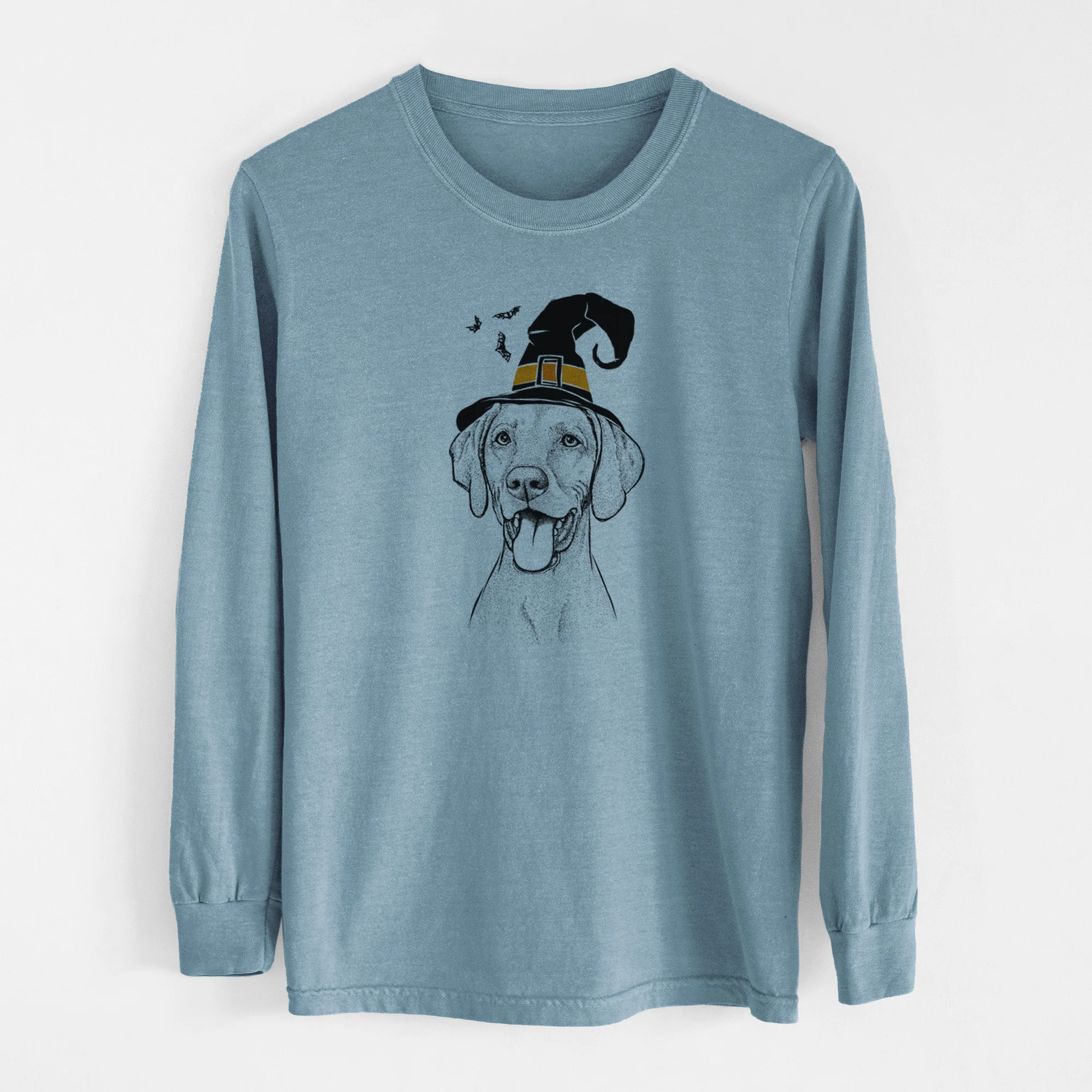 Witch Harper the Vizsla - Men's Heavyweight 100% Cotton Long Sleeve - Image 8