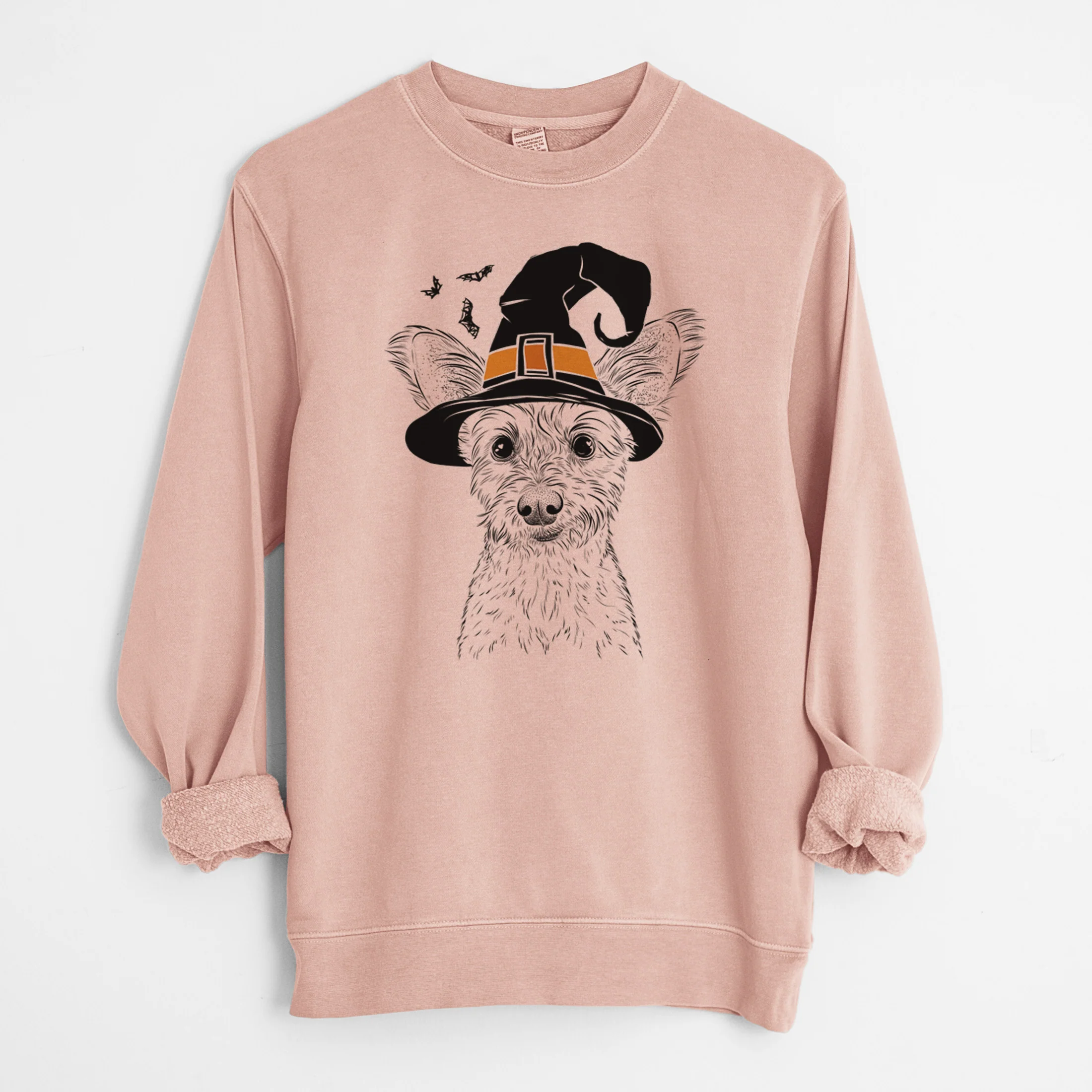 Witch Heidi the Schnauzer Mix - Unisex Pigment Dyed Crew Sweatshirt - Image 5