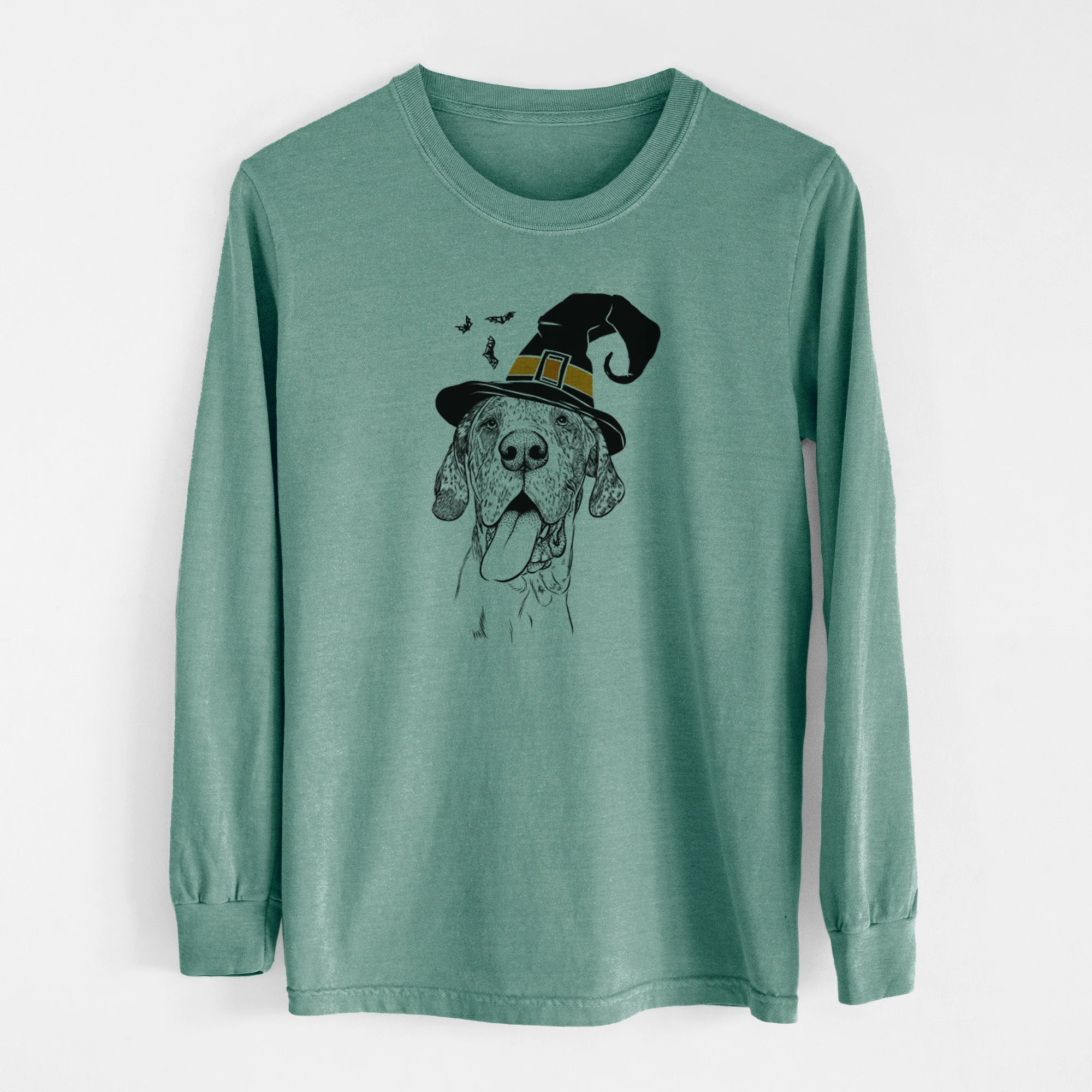 Witch Hennessey the Great Dane - Men's Heavyweight 100% Cotton Long Sleeve - Image 13