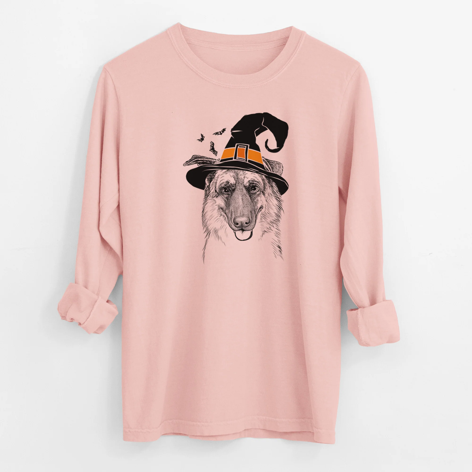 Witch Henry the German Shepherd - Men's Heavyweight 100% Cotton Long Sleeve - Image 12