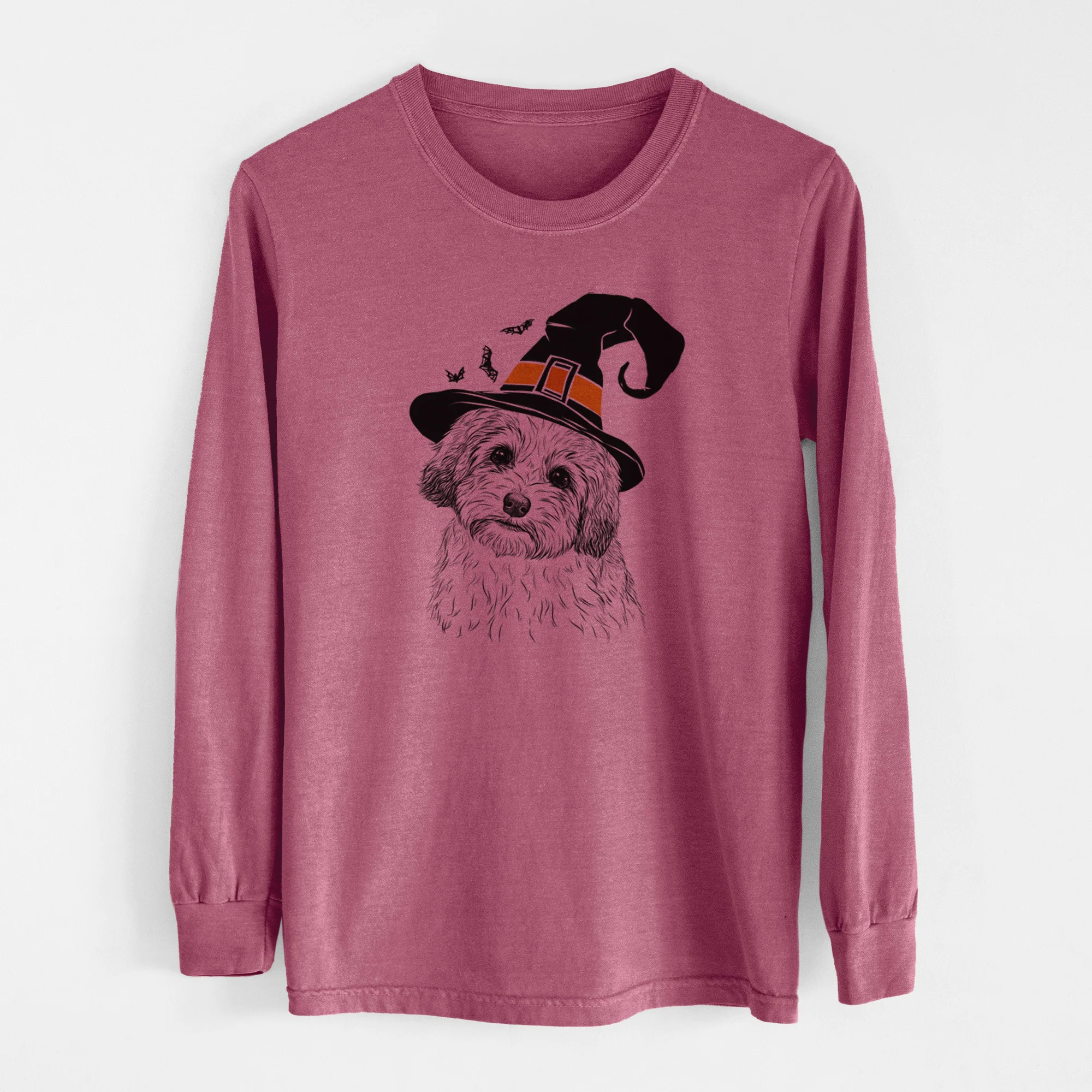 Witch Henry the Havanese - Men's Heavyweight 100% Cotton Long Sleeve - Image 11