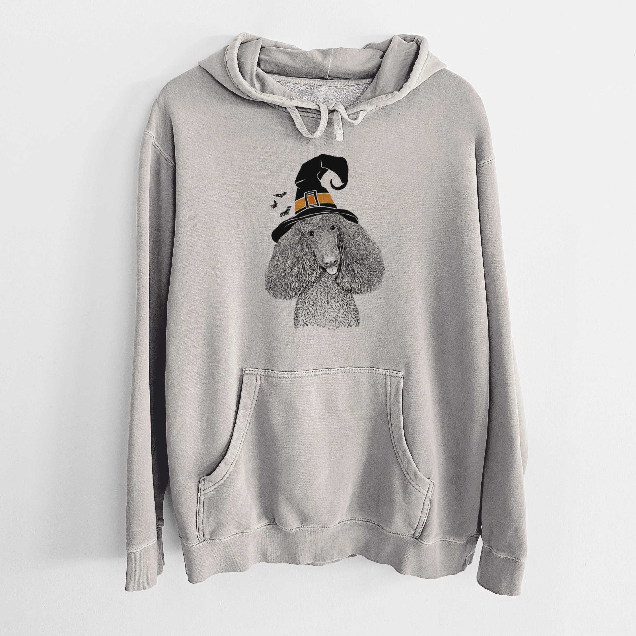Witch Henry the Standard Poodle - Unisex Pigment Dyed Hoodie
