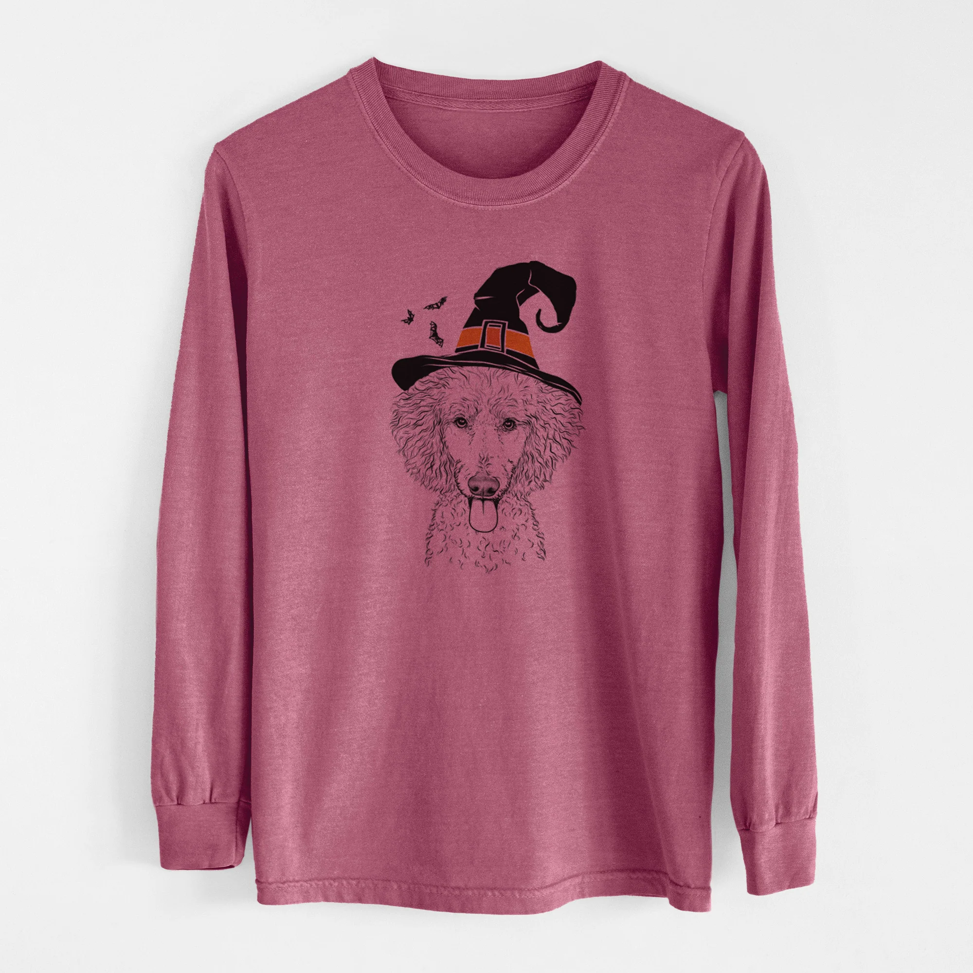 Witch Henry the White Standard Poodle - Men's Heavyweight 100% Cotton Long Sleeve - Image 11