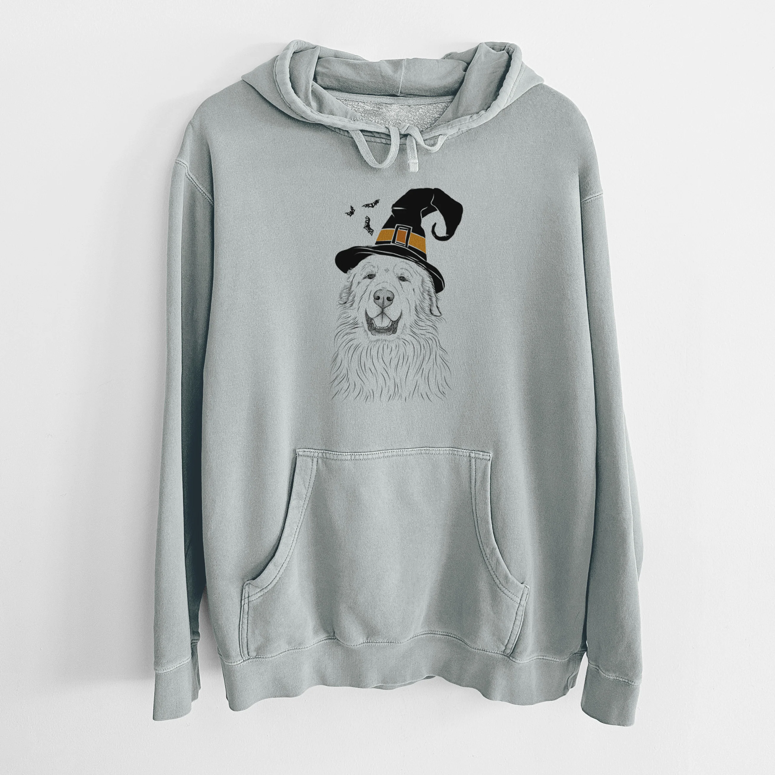 Witch Horton the Great Pyrenees - Unisex Pigment Dyed Hoodie - Image 6