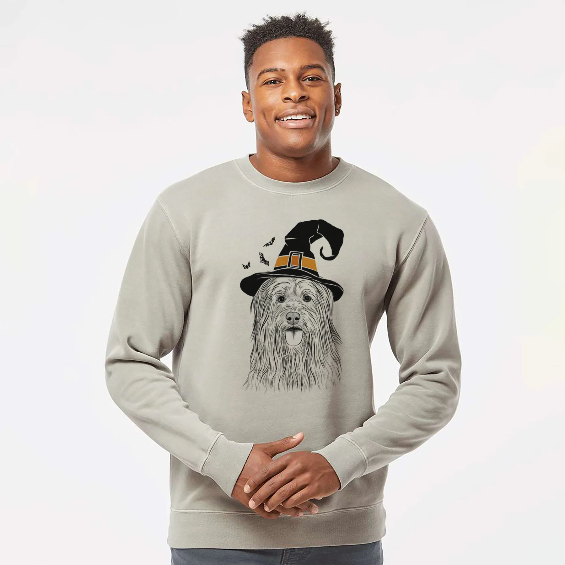 Witch Indy the Korean Sapsali - Unisex Pigment Dyed Crew Sweatshirt - Image 3