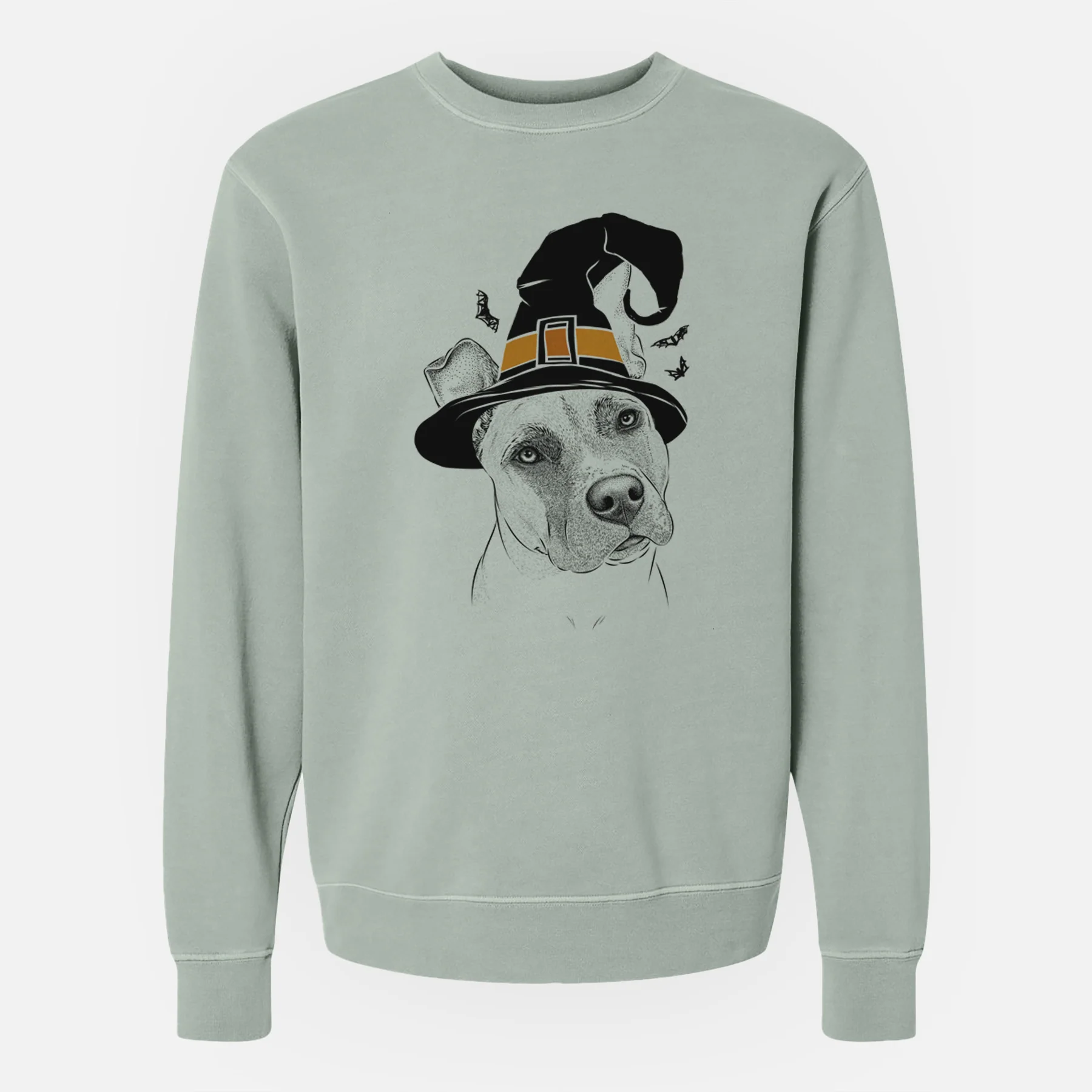 Witch Ivy the Pitbull Mix - Unisex Pigment Dyed Crew Sweatshirt - Image 4