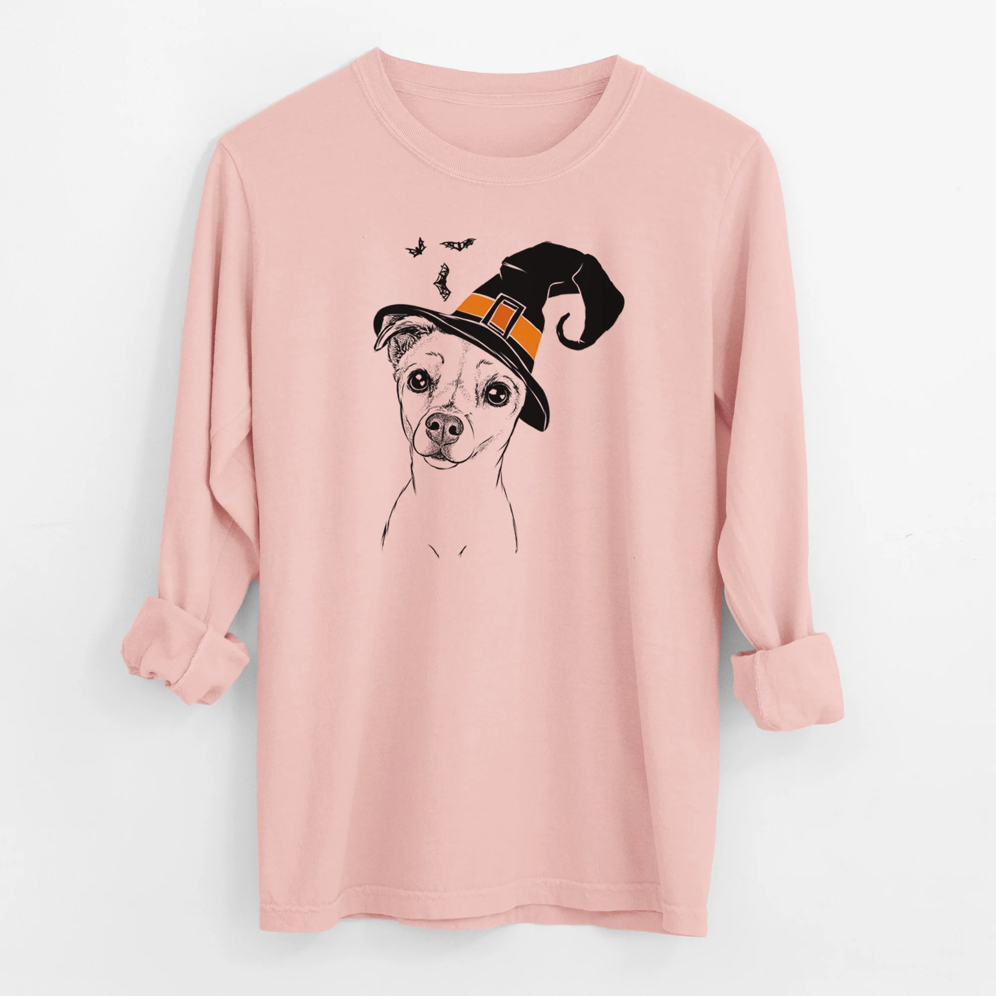 Witch Izzy the Chiweenie - Men's Heavyweight 100% Cotton Long Sleeve - Image 12