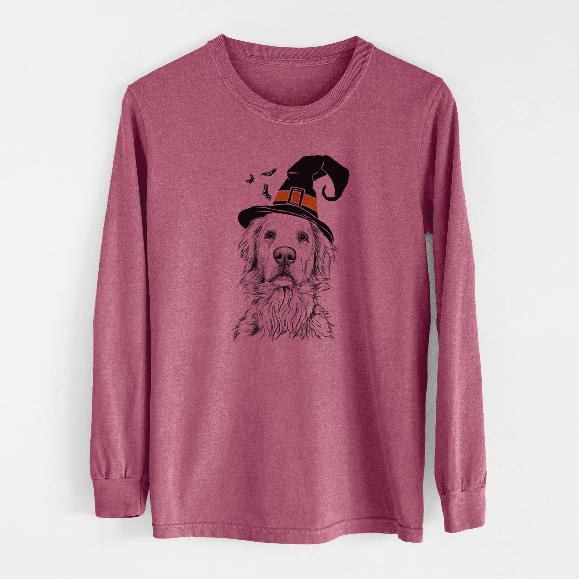 Witch Jake aroni the Golden Retriever - Men's Heavyweight 100% Cotton Long Sleeve - Image 11