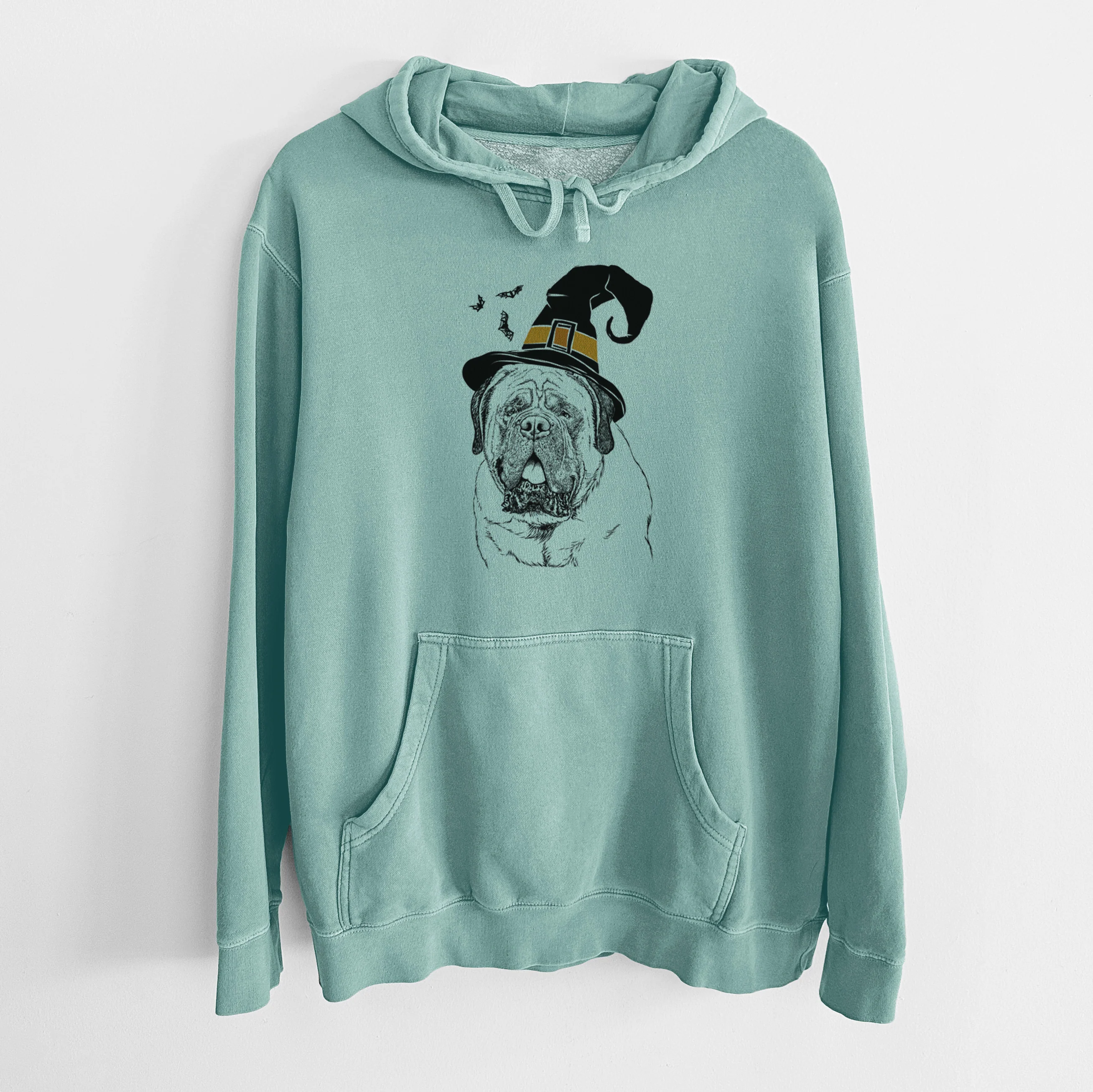 Witch Jed the English Mastiff - Unisex Pigment Dyed Hoodie - Image 8