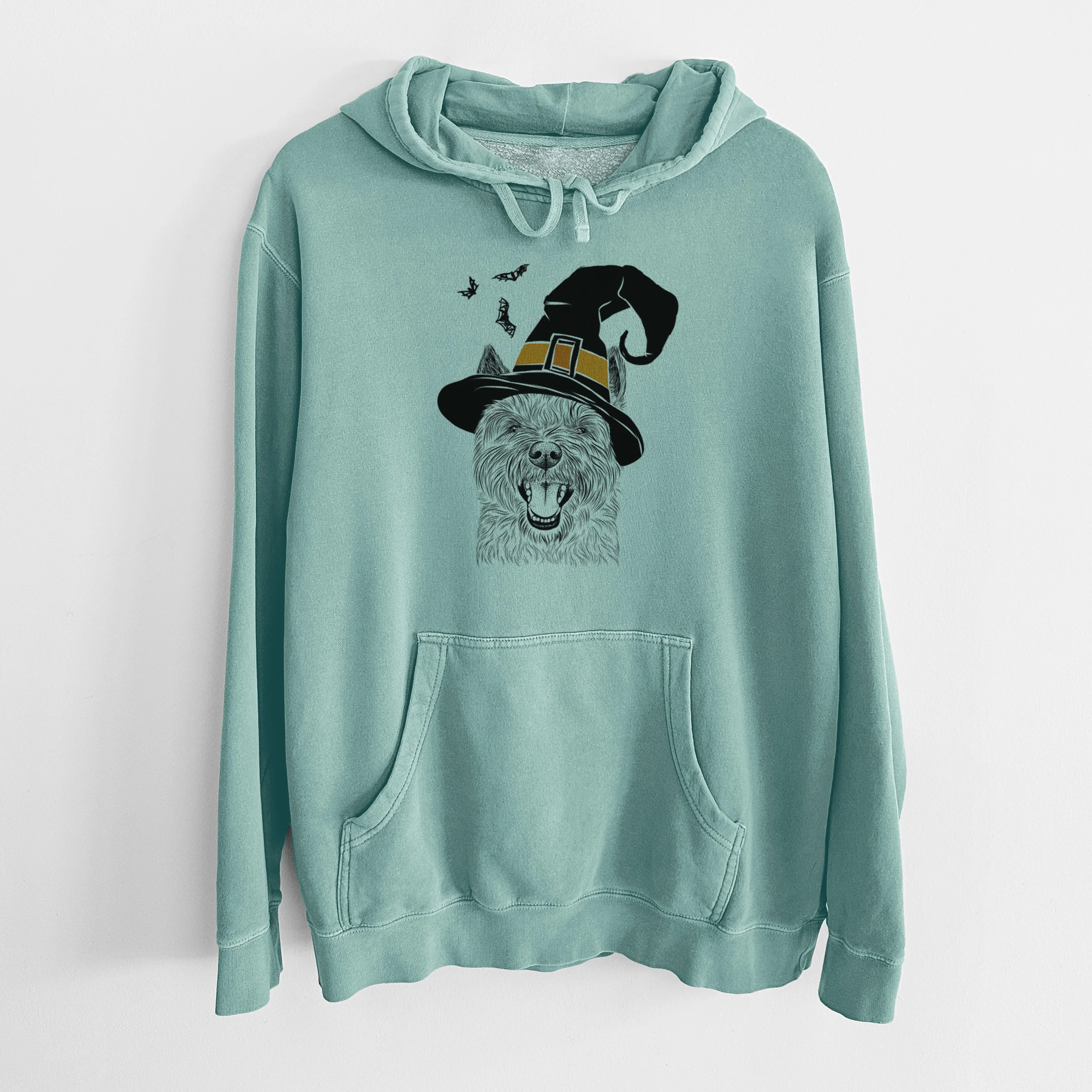 Witch Jeff the Cairn Terrier - Unisex Pigment Dyed Hoodie - Image 8