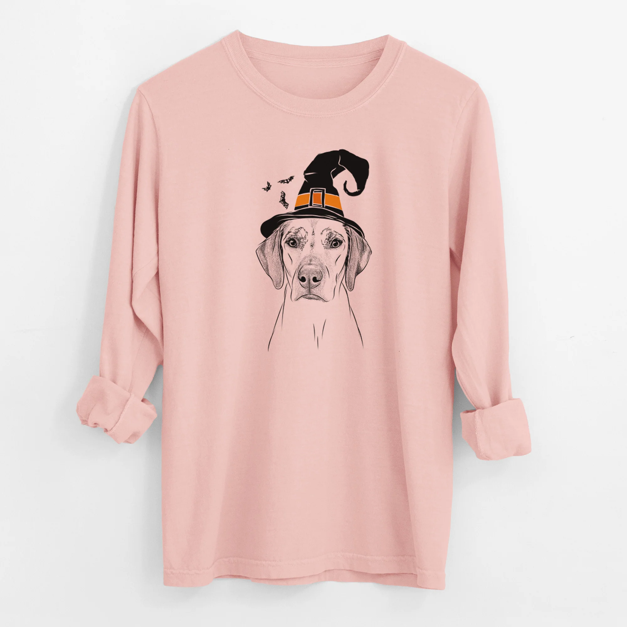 Witch Jenga the Rhodesian Ridgeback - Men's Heavyweight 100% Cotton Long Sleeve - Image 12