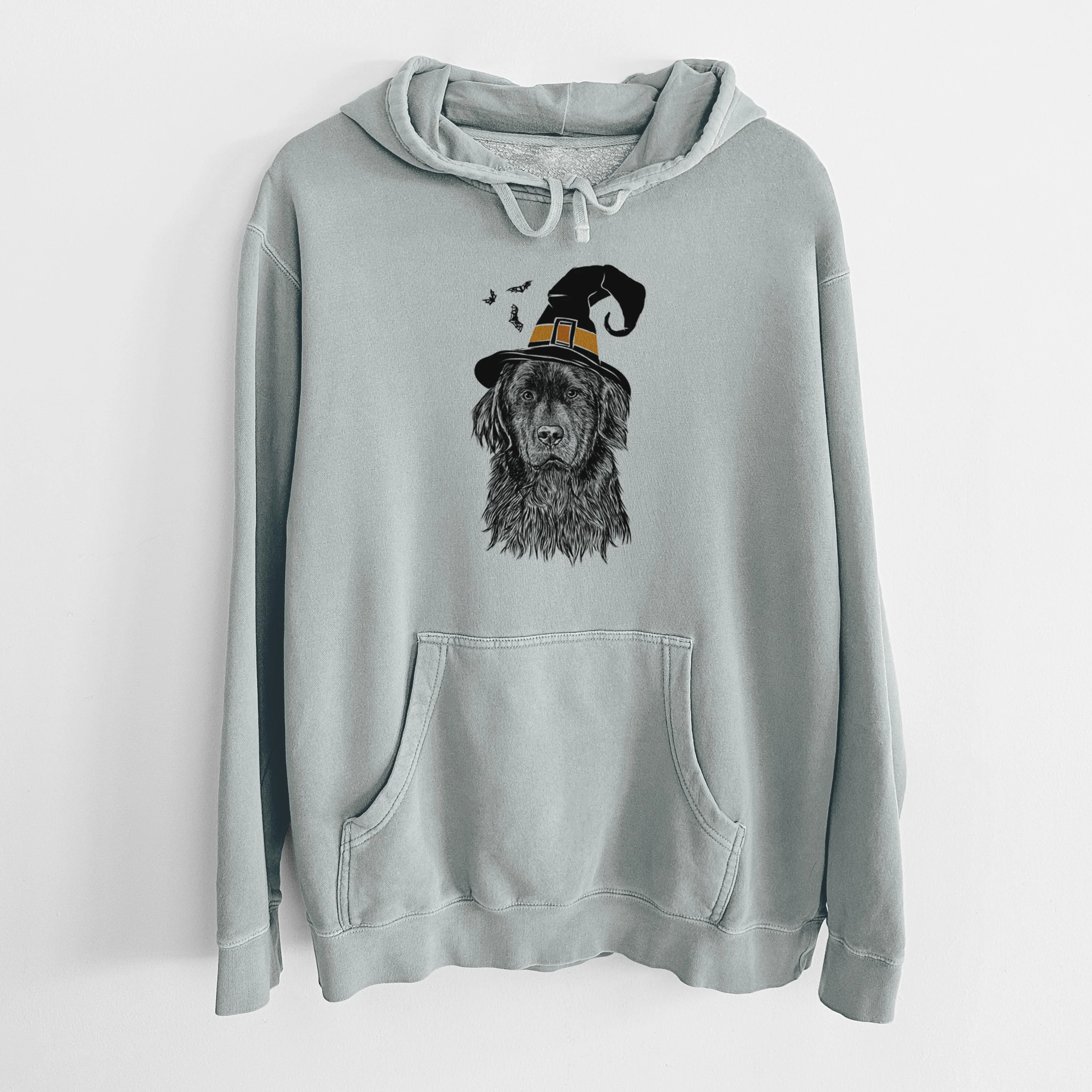 Witch Jinx the Newfoundland - Unisex Pigment Dyed Hoodie - Image 6