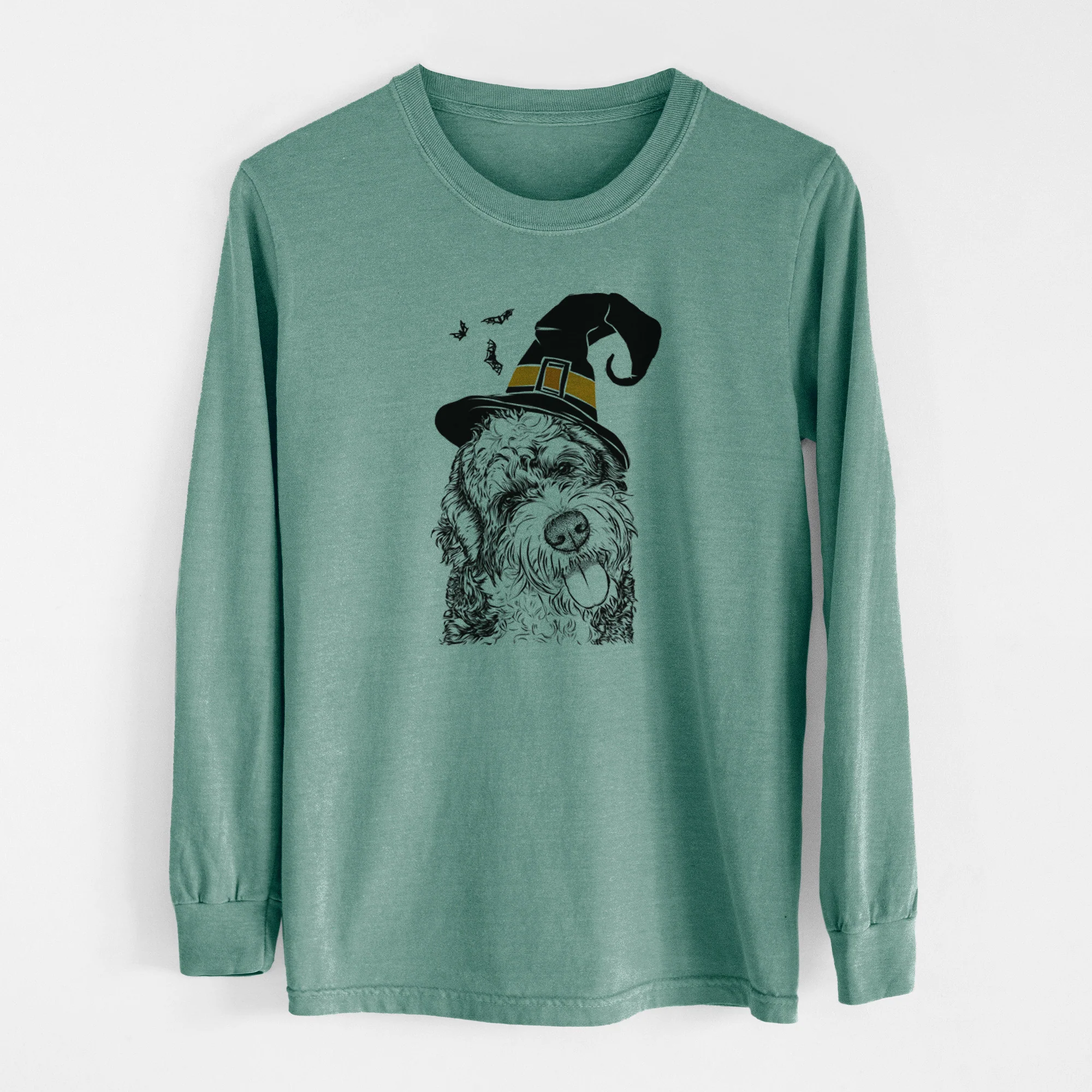 Witch Kaci the Bernedoodle - Men's Heavyweight 100% Cotton Long Sleeve - Image 13