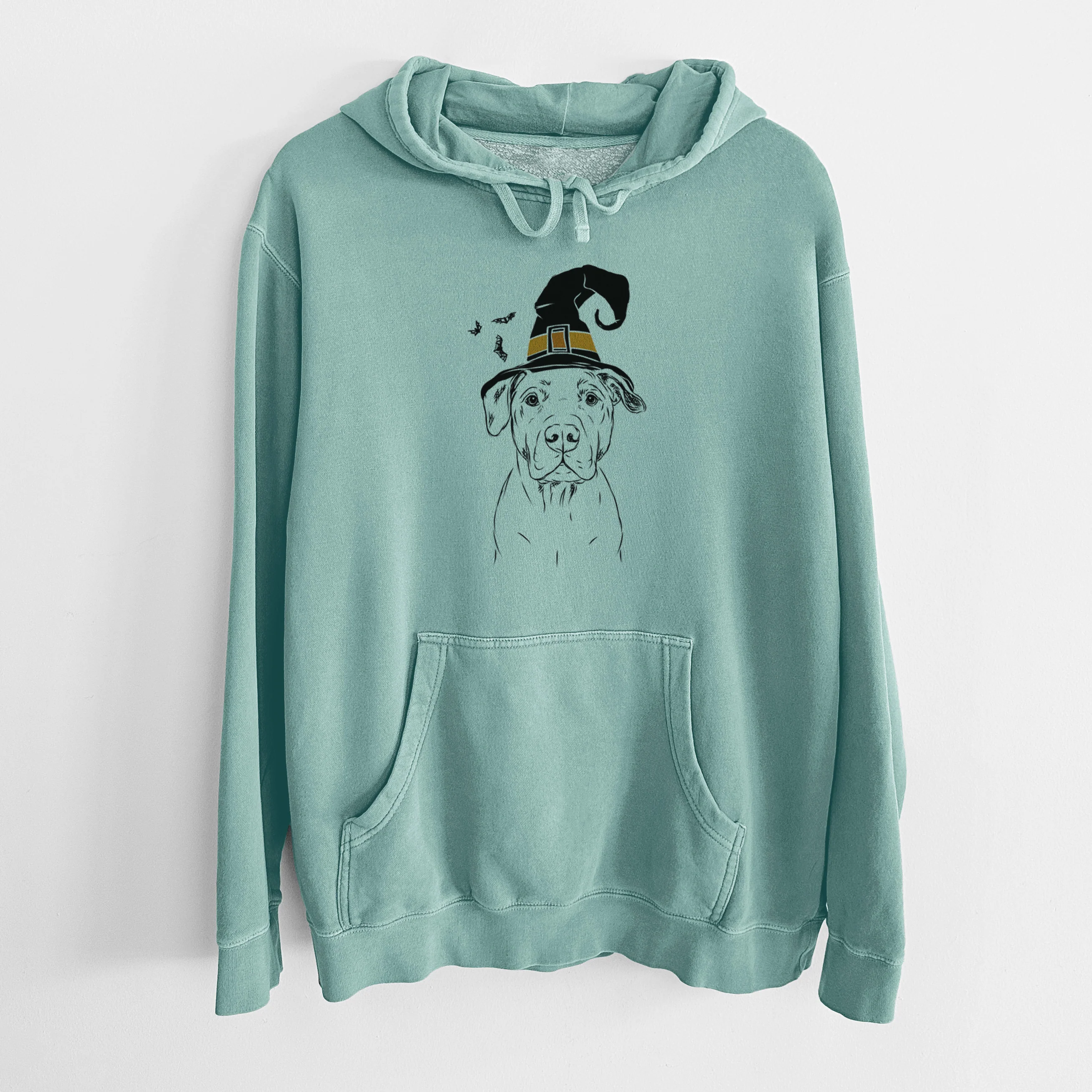 Witch Kadin the Pitbull - Unisex Pigment Dyed Hoodie - Image 8