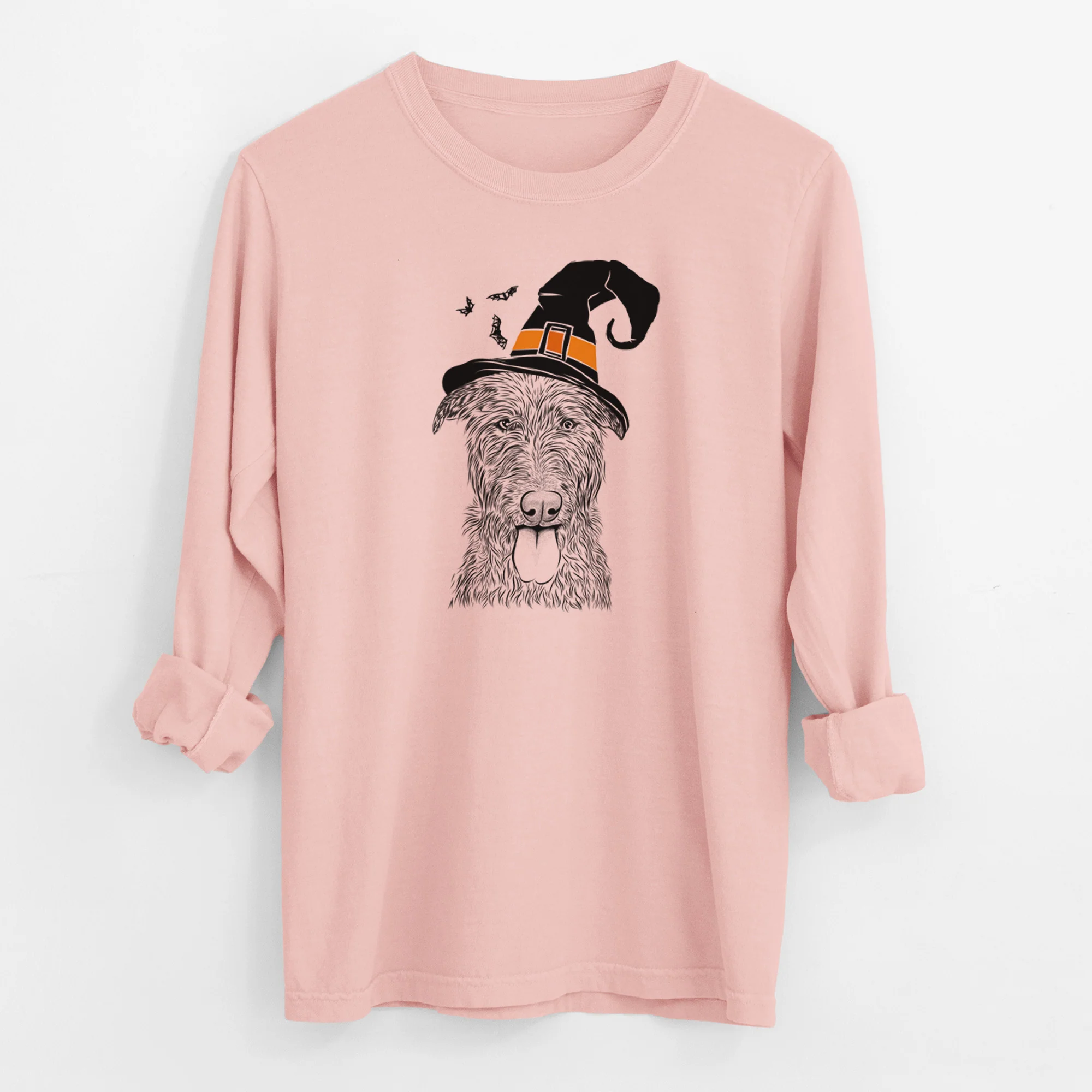 Witch Keeva the Irish Wolfhound - Men's Heavyweight 100% Cotton Long Sleeve - Image 12