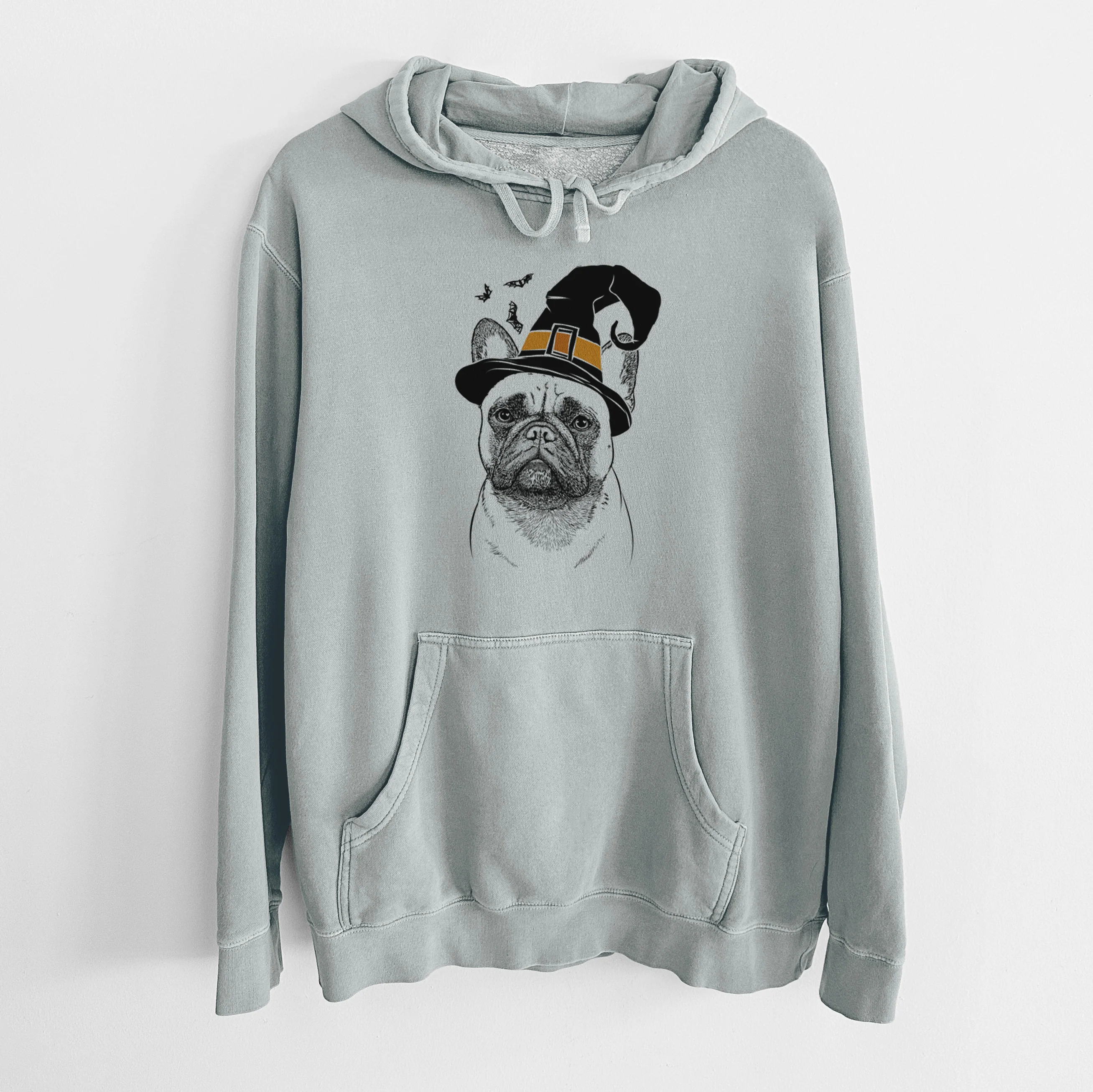 Witch Kingsleigh the French Bulldog - Unisex Pigment Dyed Hoodie - Image 6