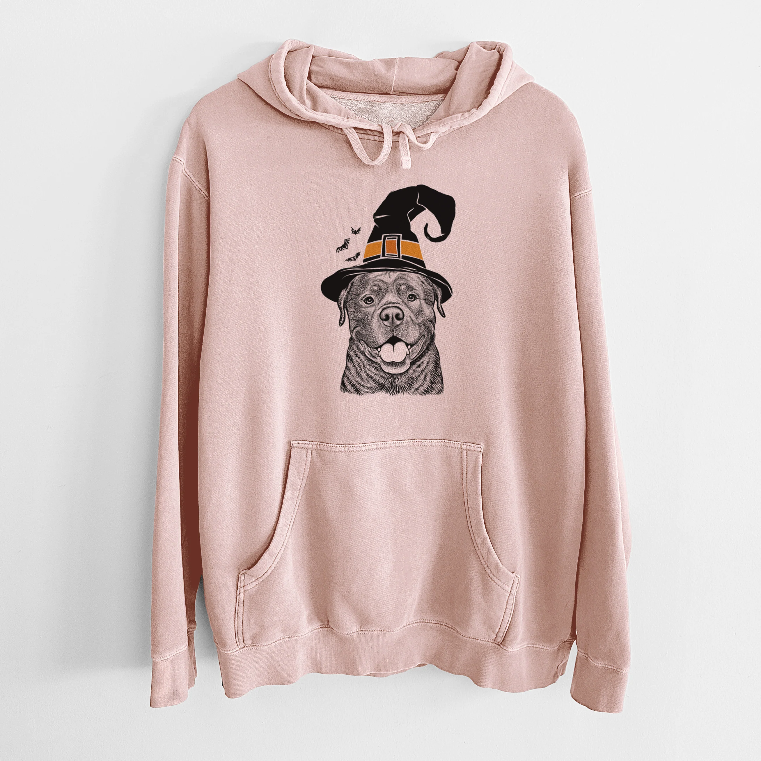 Witch Kojak the Rottweiler - Unisex Pigment Dyed Hoodie - Image 5