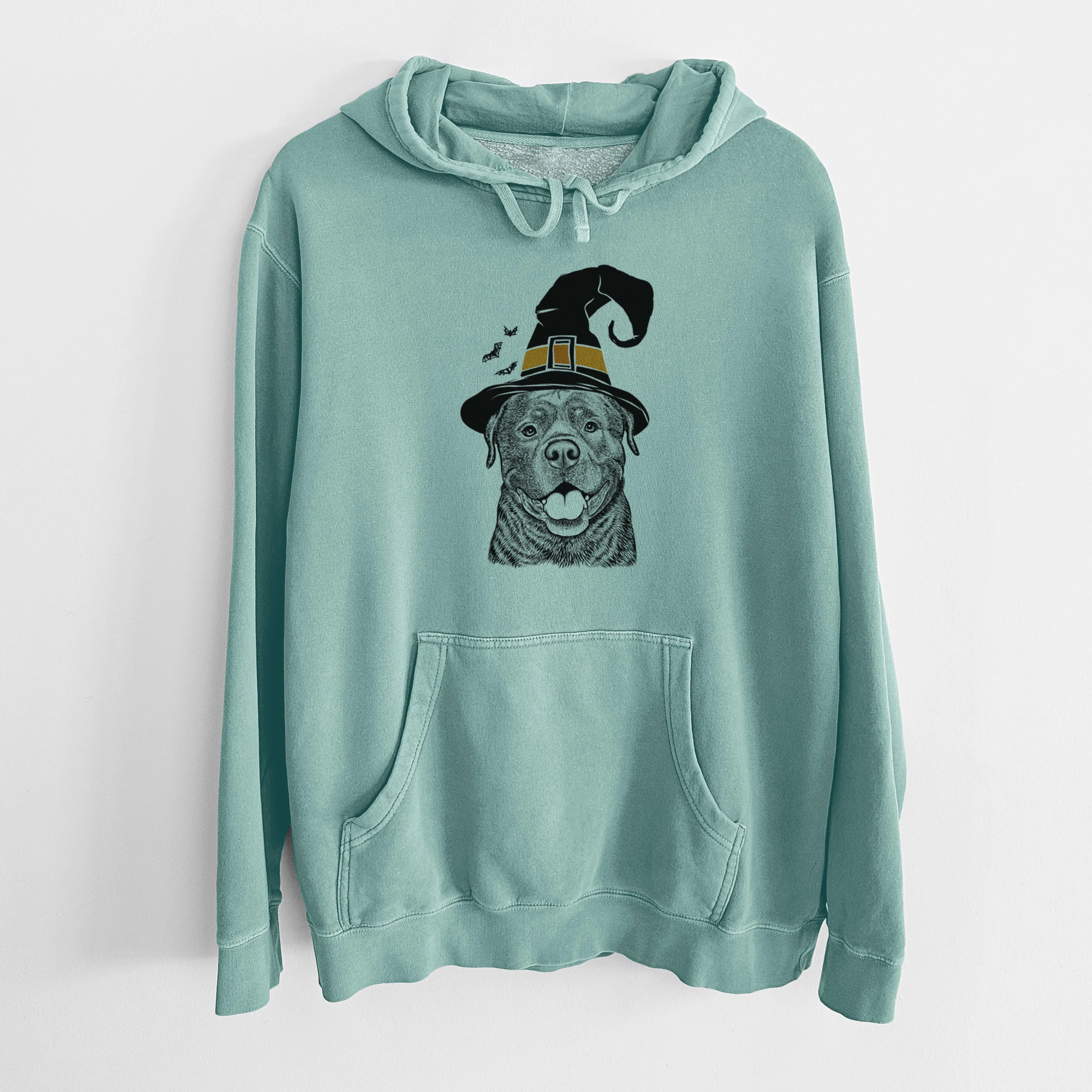 Witch Kojak the Rottweiler - Unisex Pigment Dyed Hoodie - Image 8