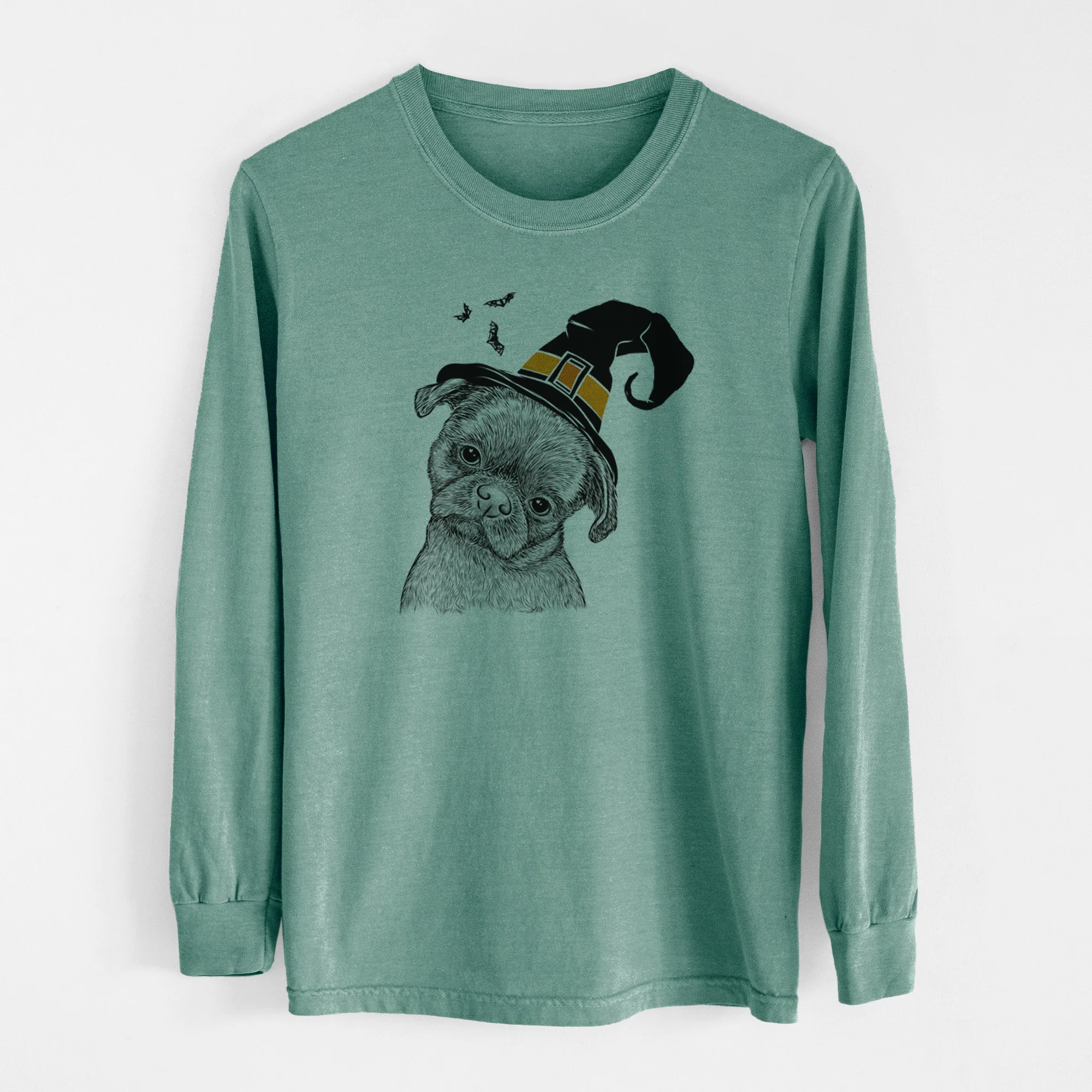 Witch Koko the Shih Tzu - Men's Heavyweight 100% Cotton Long Sleeve - Image 13