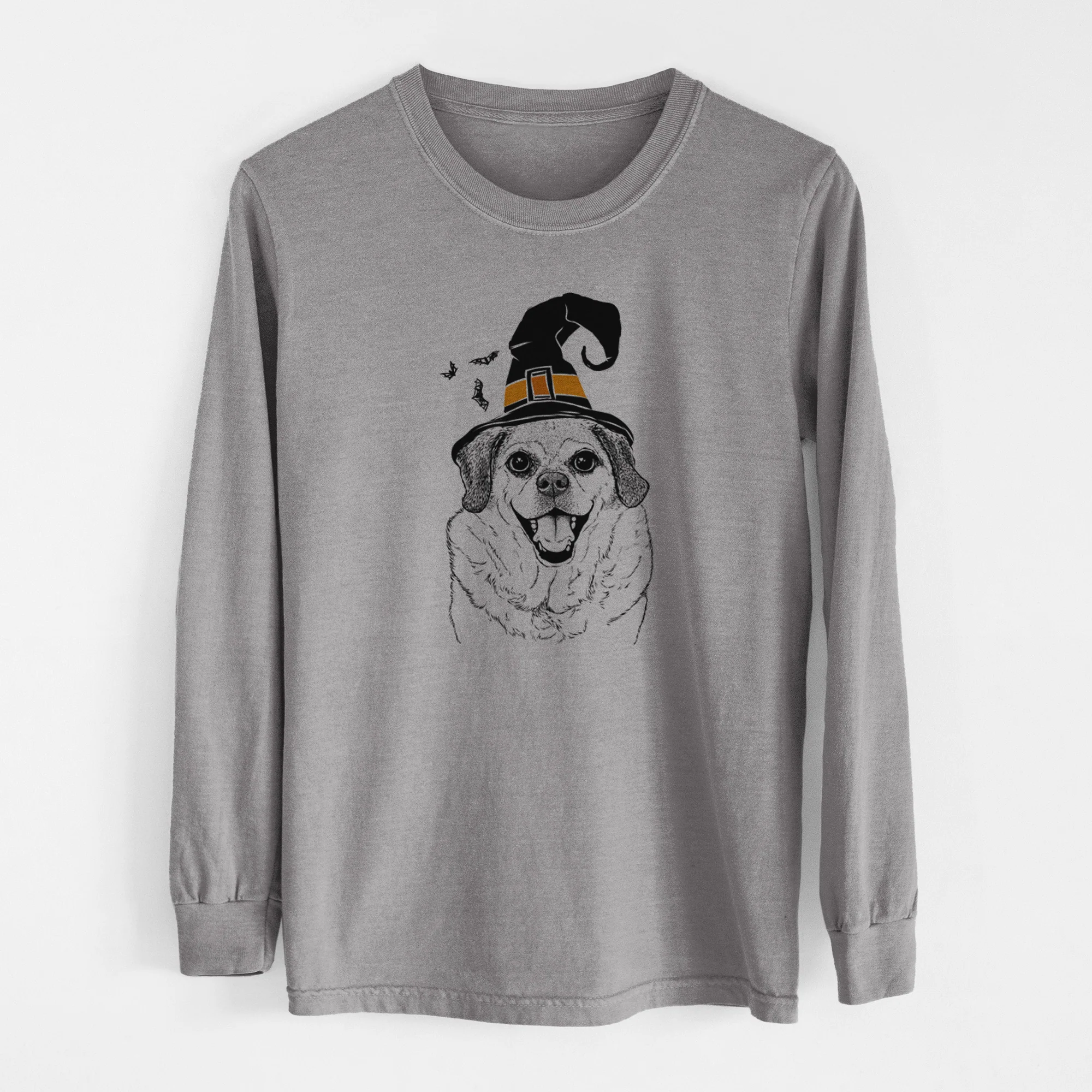 Witch Little Man the Puggle - Men's Heavyweight 100% Cotton Long Sleeve - Image 7