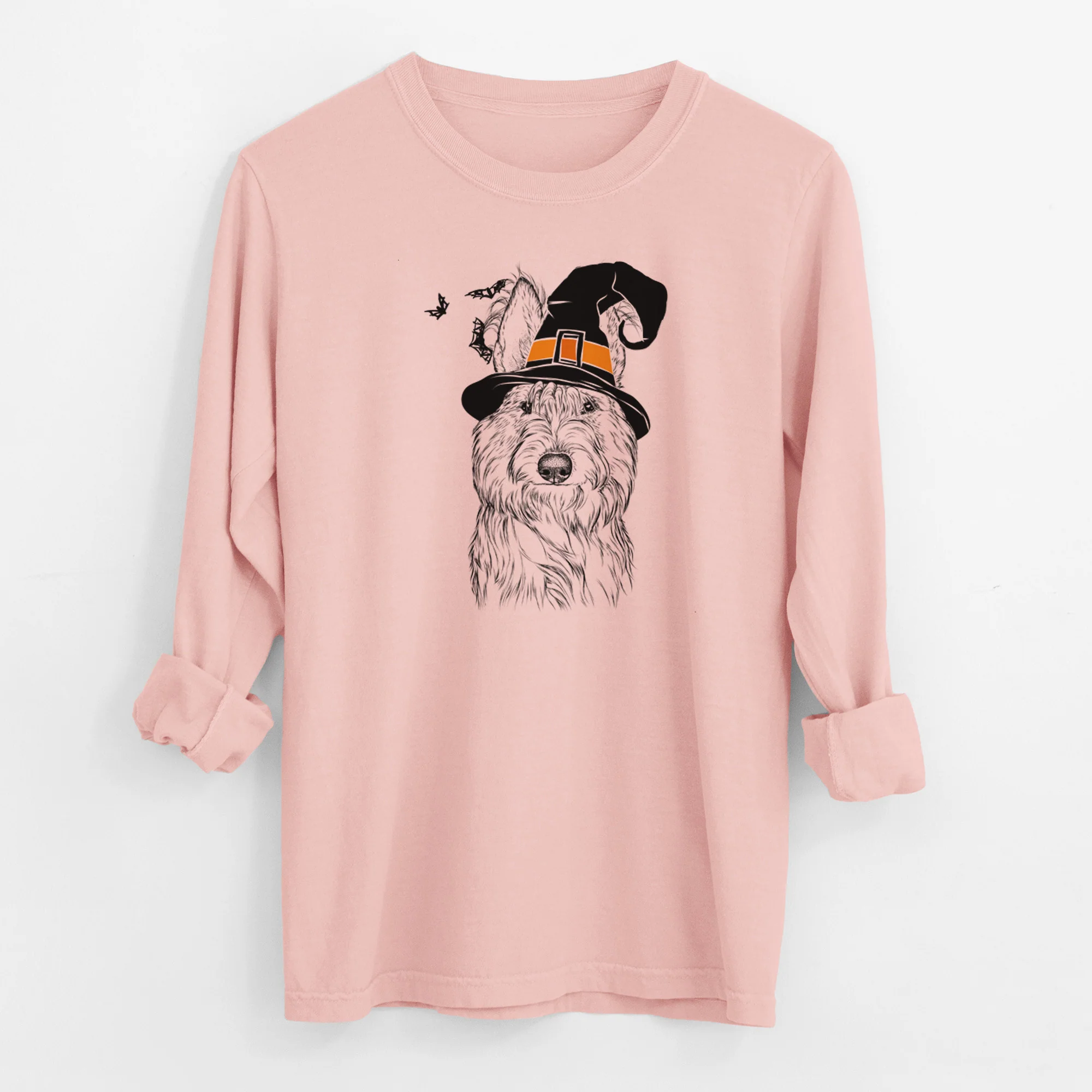 Witch Luna the Berger Picard - Men's Heavyweight 100% Cotton Long Sleeve - Image 12