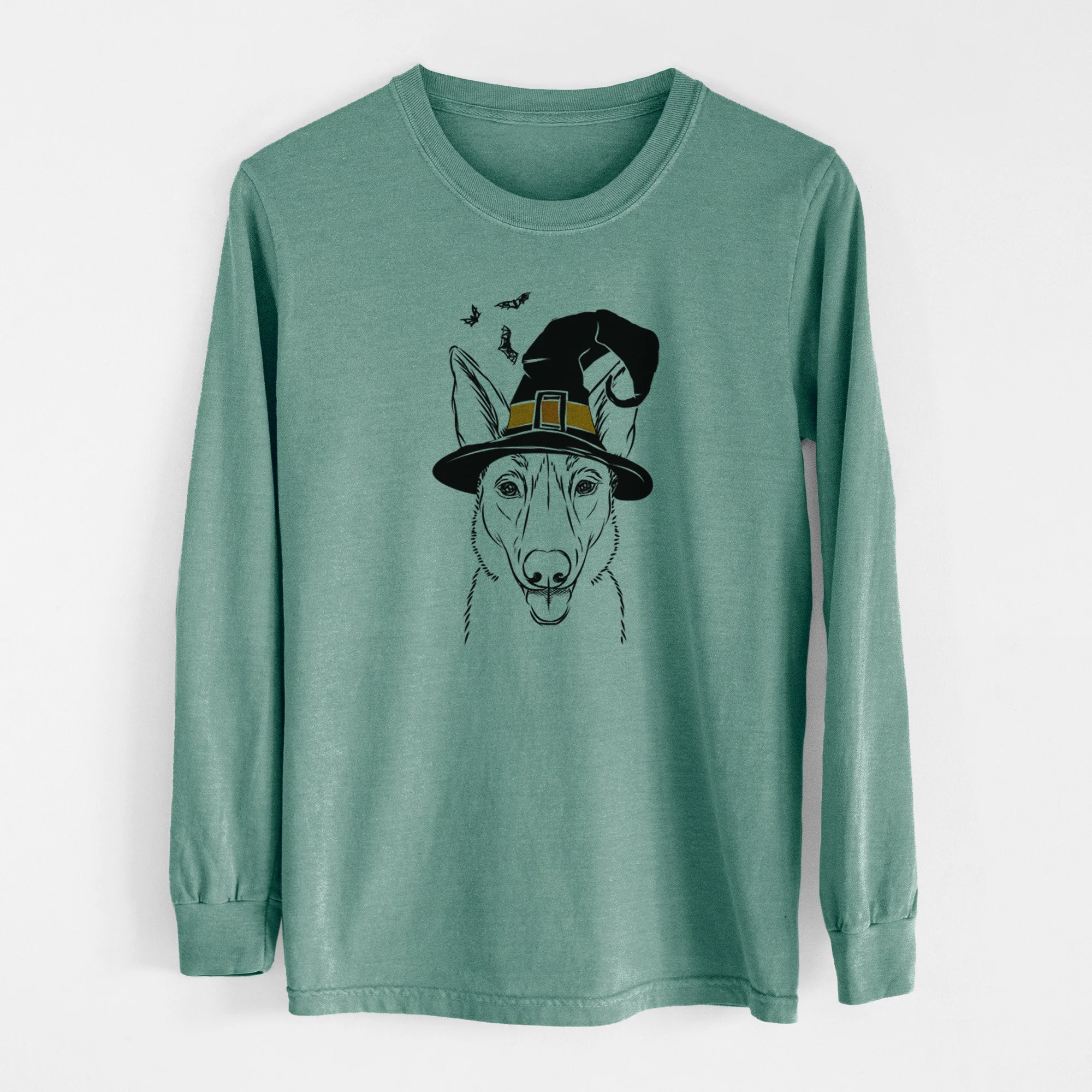 Witch Lyric the Belgian Malinois - Men's Heavyweight 100% Cotton Long Sleeve - Image 13