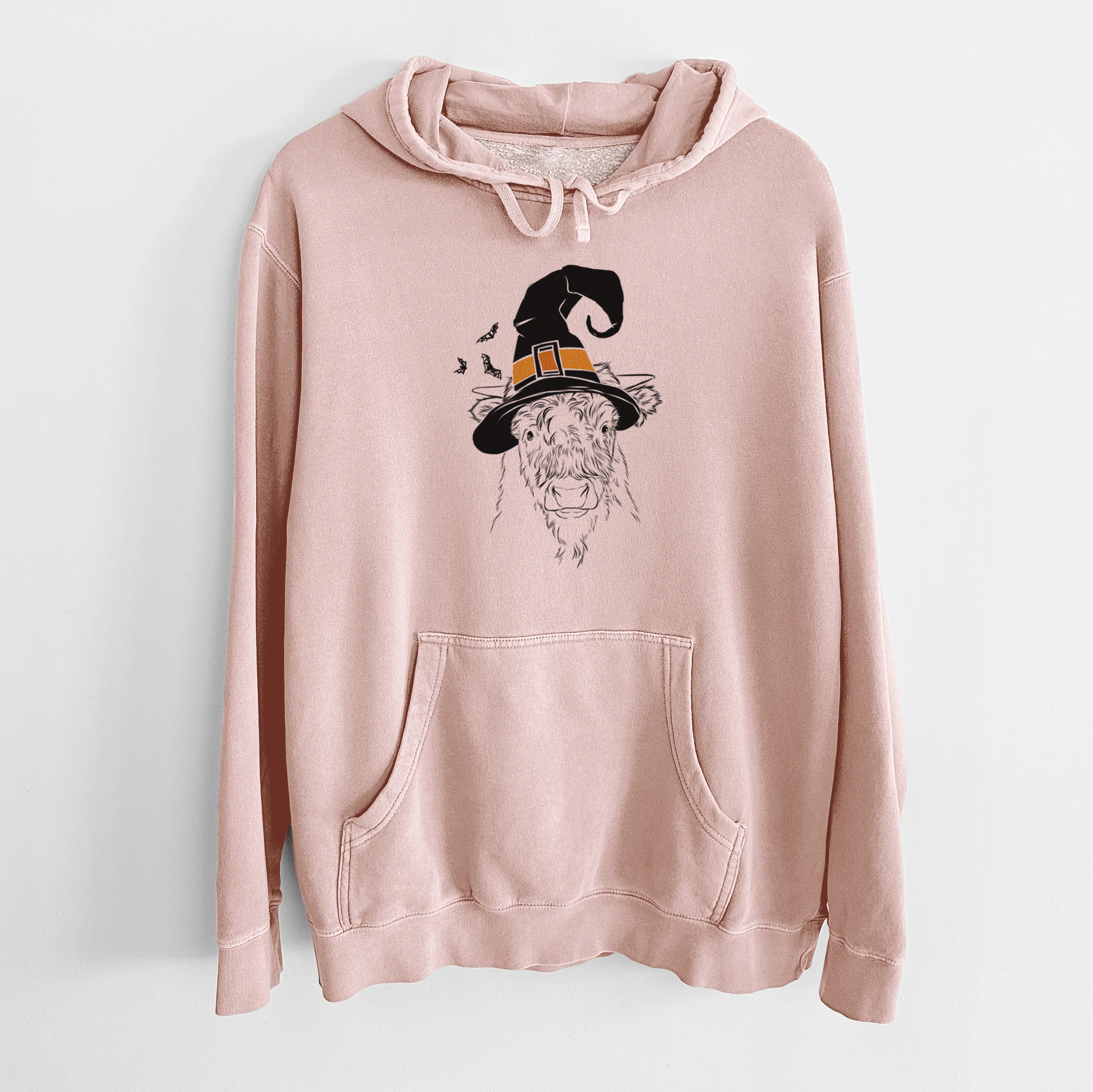 Witch Mack the Scottish Highland Cow - Unisex Pigment Dyed Hoodie - Image 5