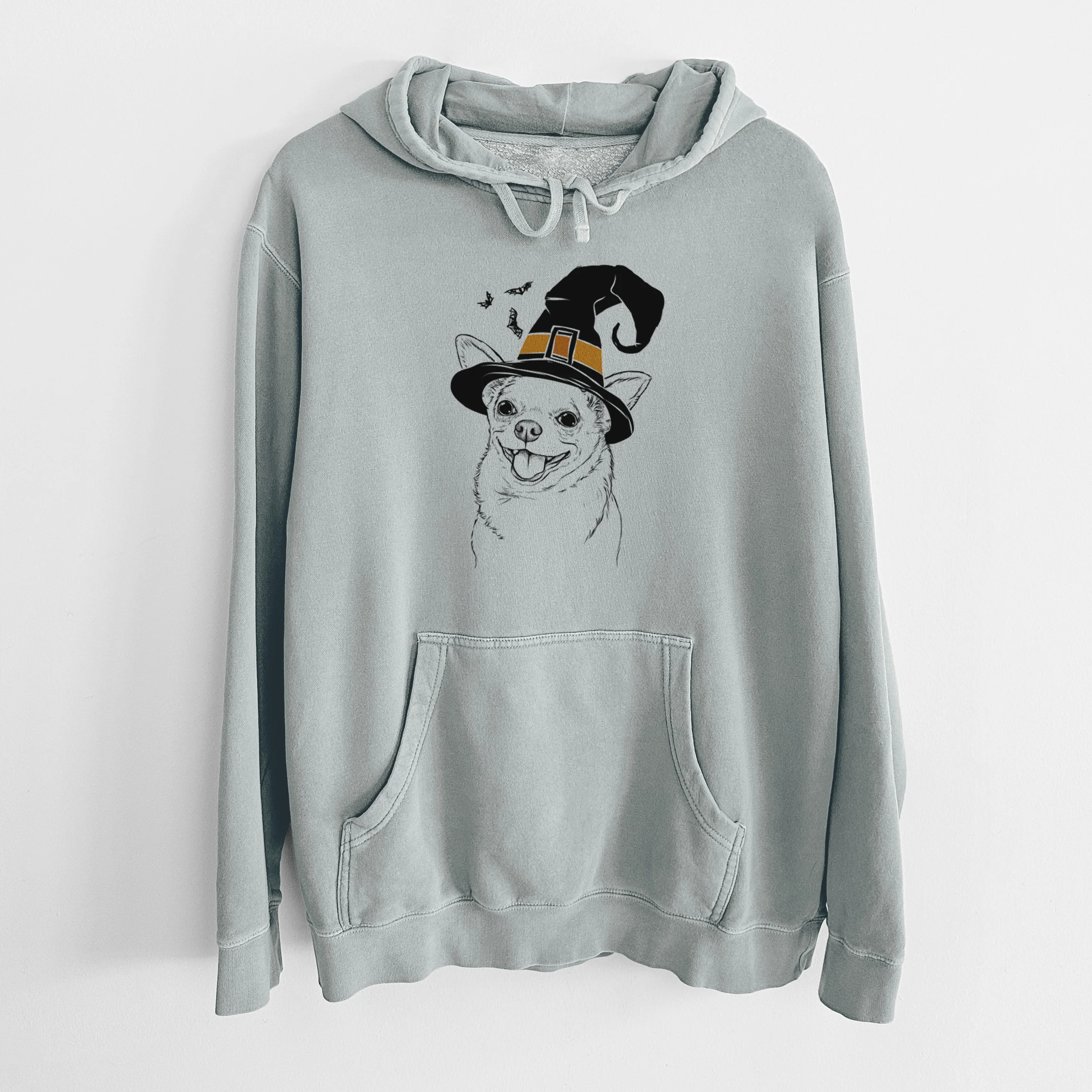 Witch Maddison Pearl the Chihuahua - Unisex Pigment Dyed Hoodie - Image 6