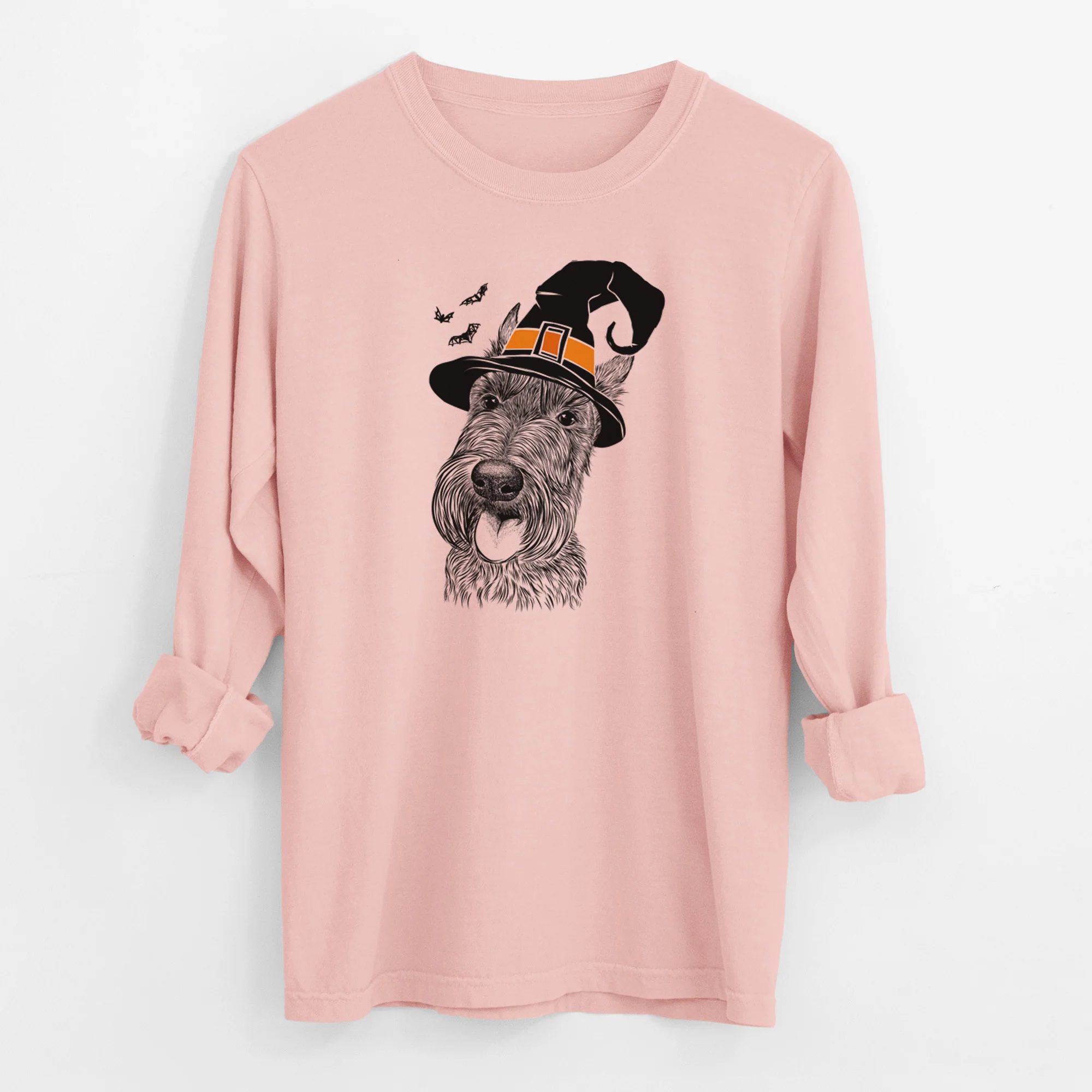 Witch Magnus the Scottish Terrier - Men's Heavyweight 100% Cotton Long Sleeve - Image 12