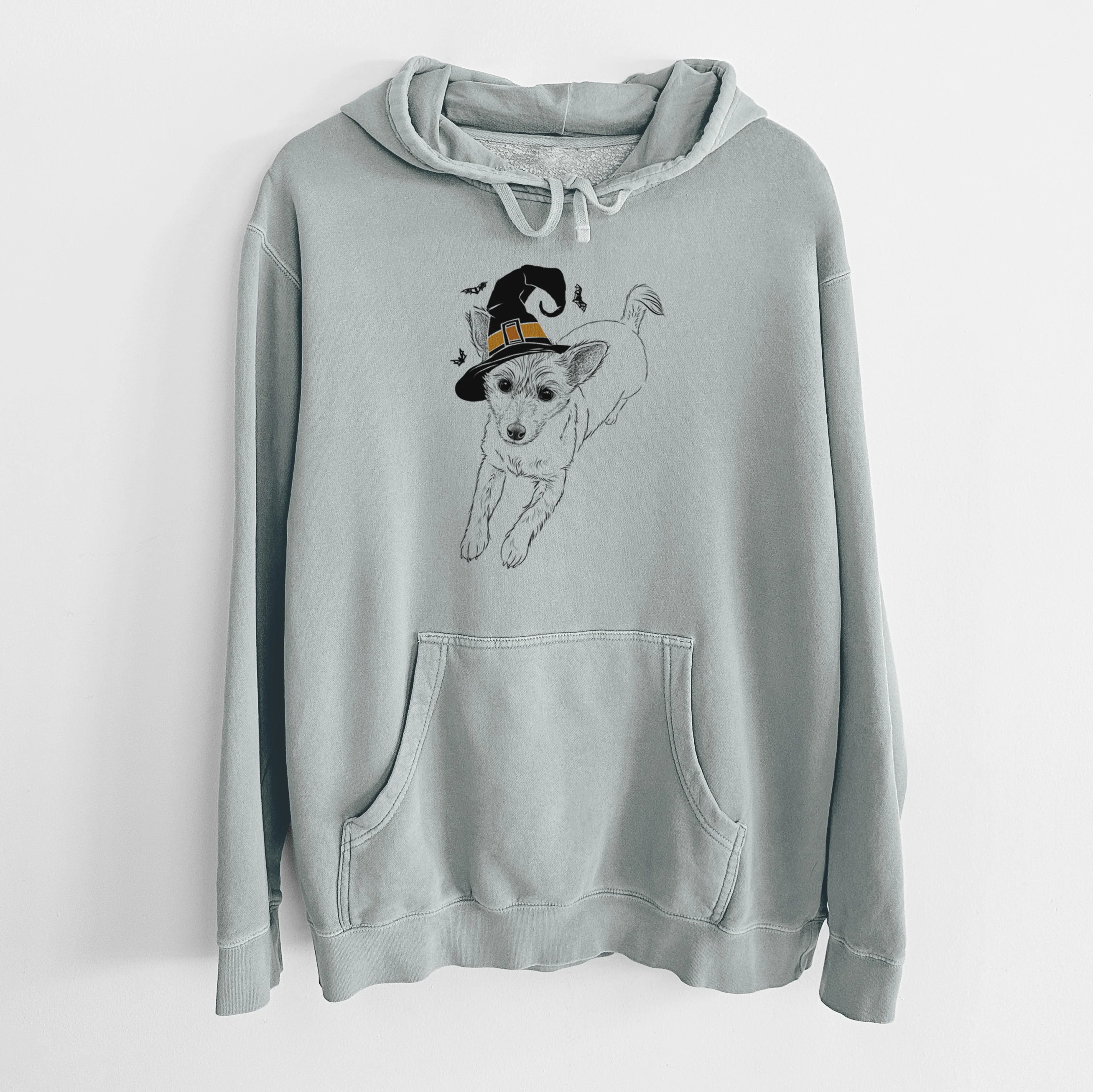 Witch Maisie the Terrier Mix - Unisex Pigment Dyed Hoodie - Image 7