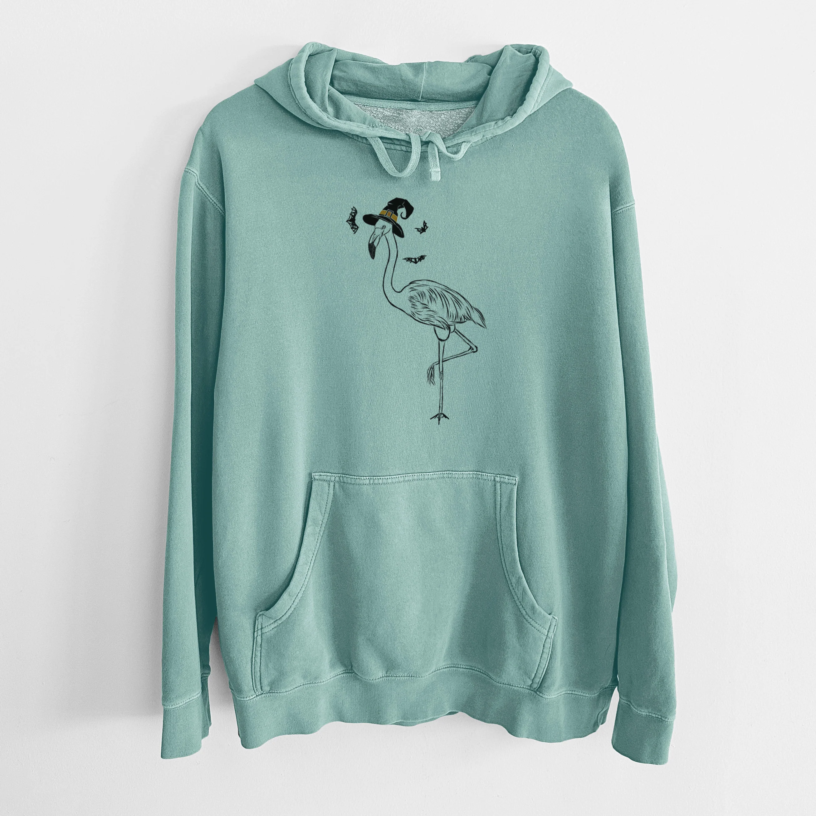 Witch Mango the Flamingo - Unisex Pigment Dyed Hoodie - Image 8