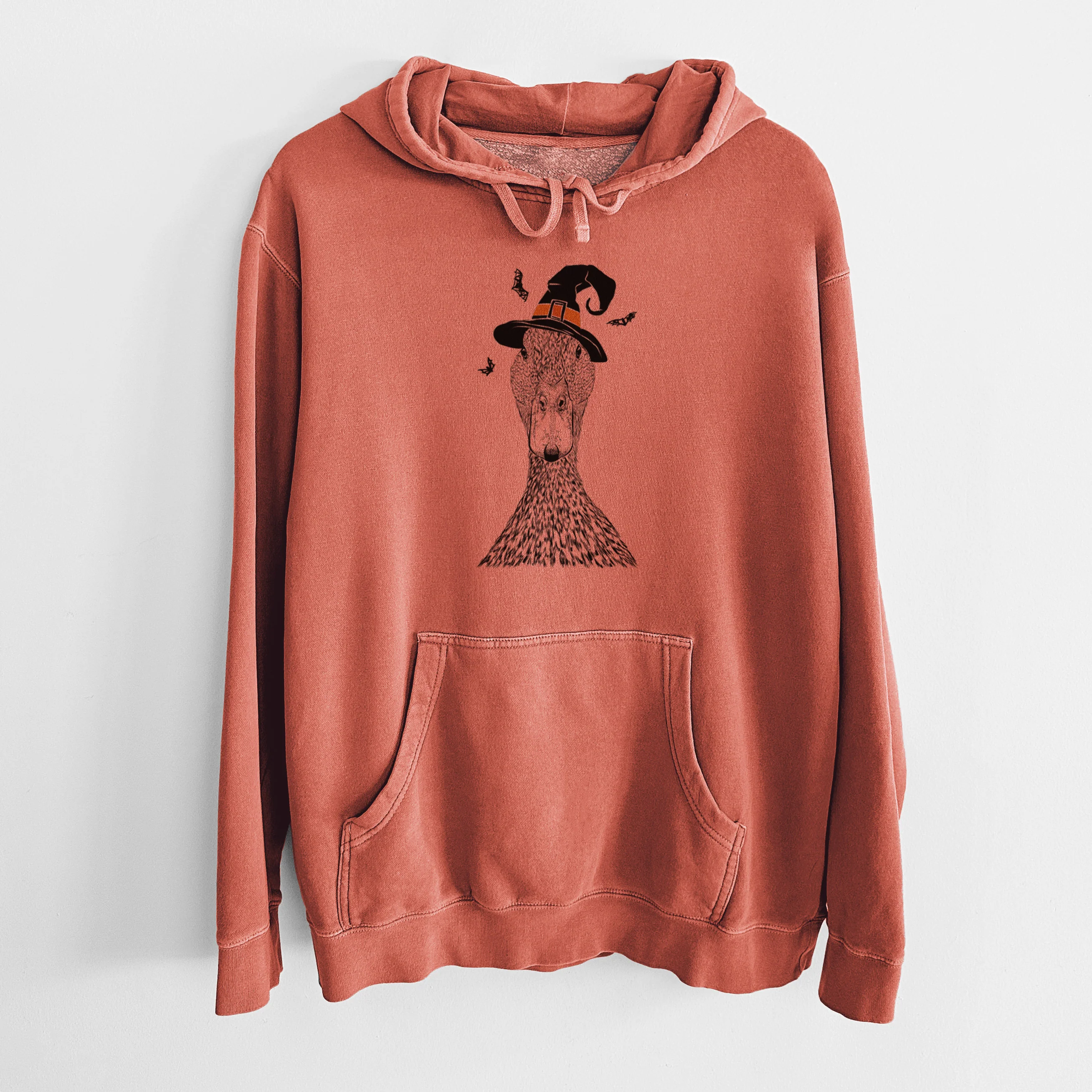 Witch Marge the Mallard Duck - Unisex Pigment Dyed Hoodie - Image 7