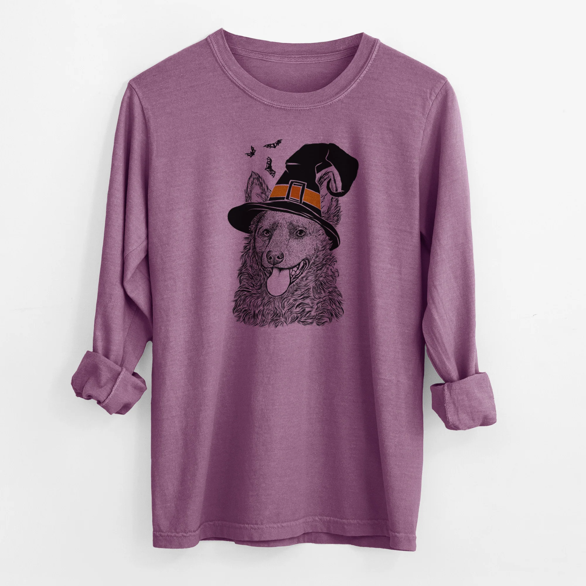 Witch Maximo the Mudi - Men's Heavyweight 100% Cotton Long Sleeve - Image 10