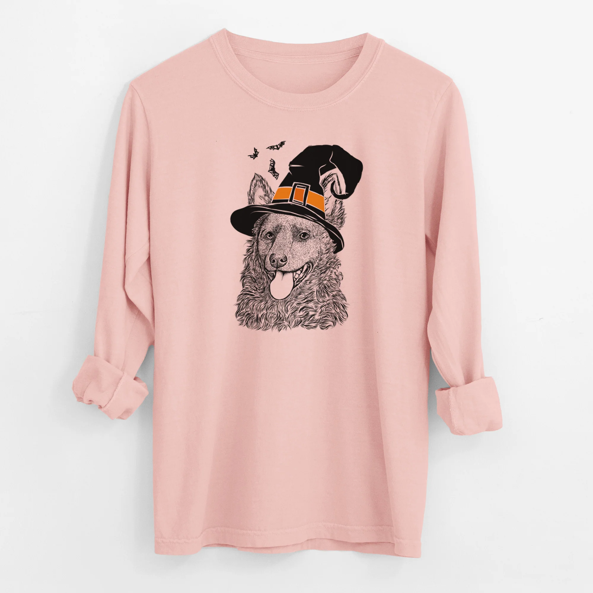 Witch Maximo the Mudi - Men's Heavyweight 100% Cotton Long Sleeve - Image 12