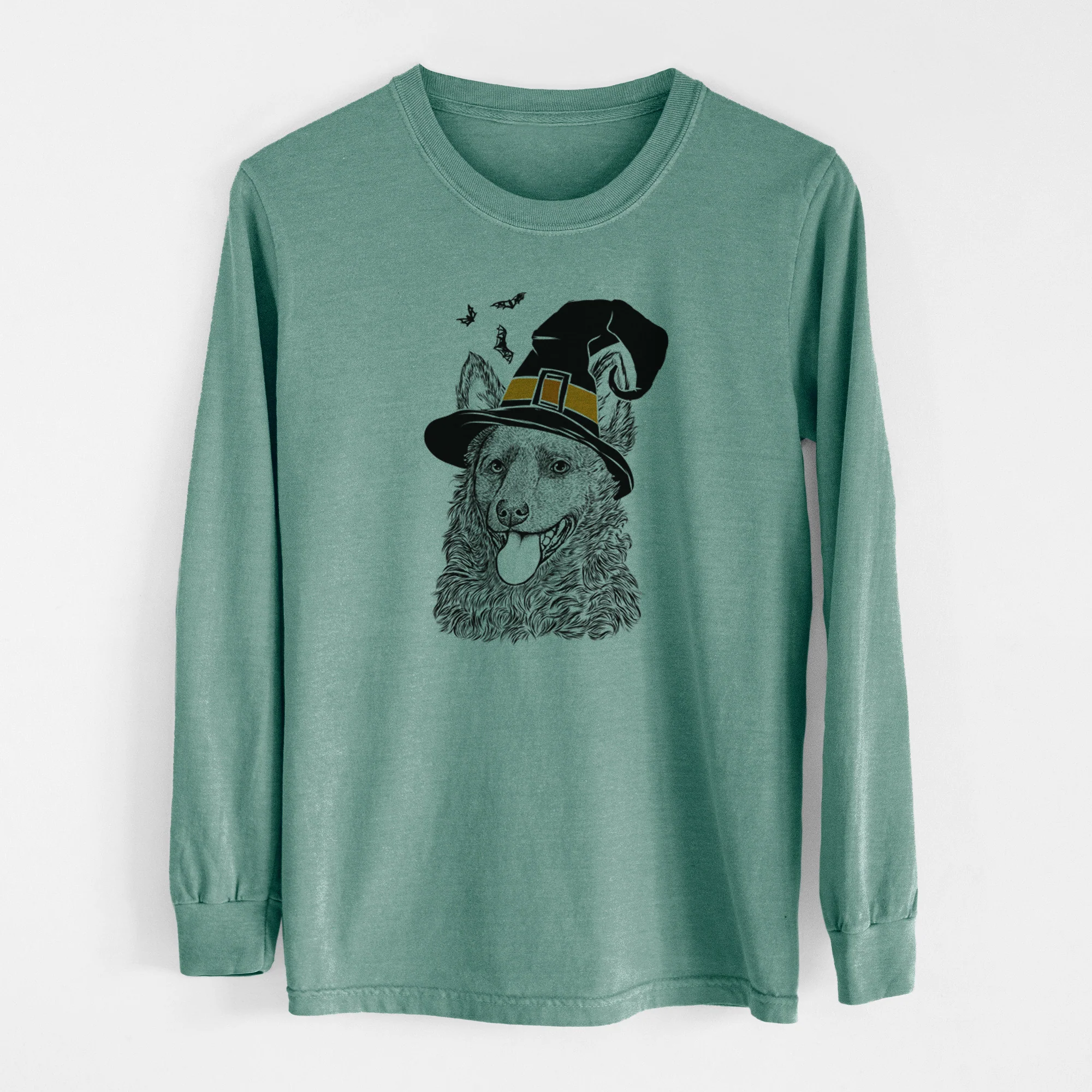 Witch Maximo the Mudi - Men's Heavyweight 100% Cotton Long Sleeve - Image 13