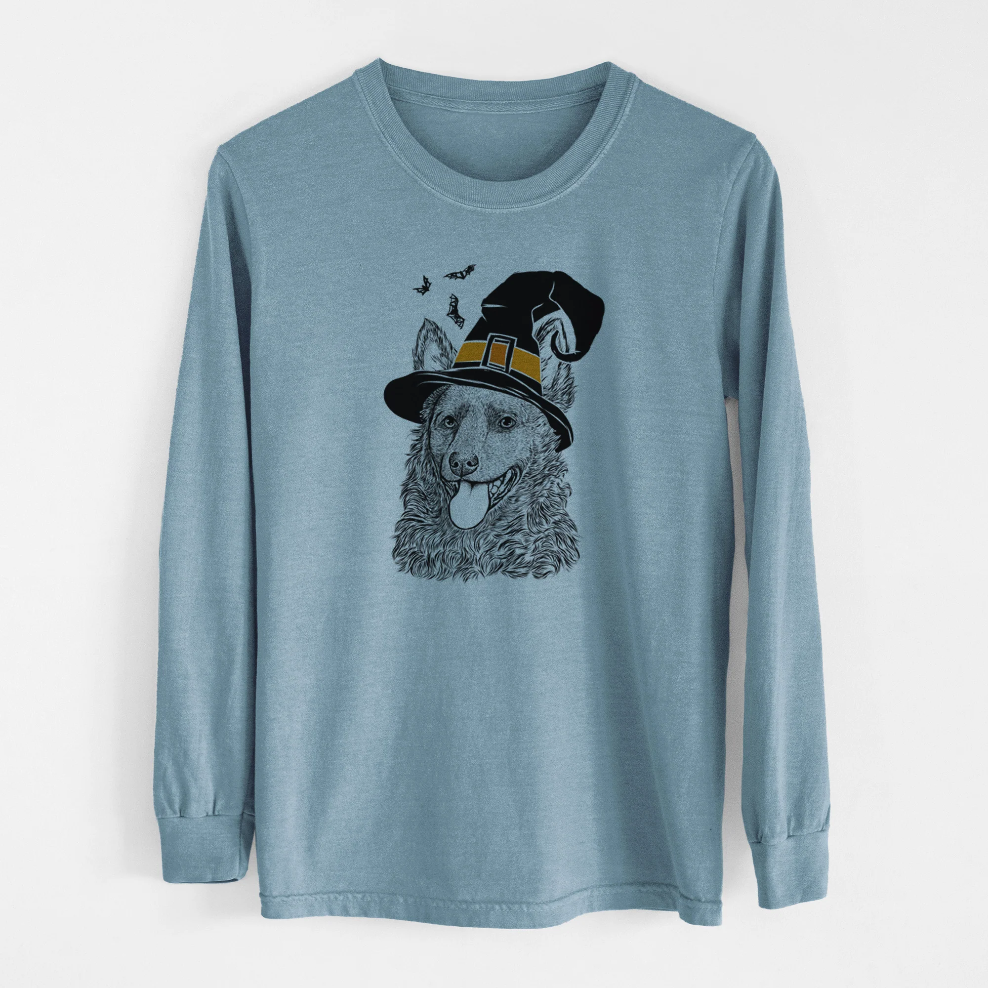 Witch Maximo the Mudi - Men's Heavyweight 100% Cotton Long Sleeve - Image 8
