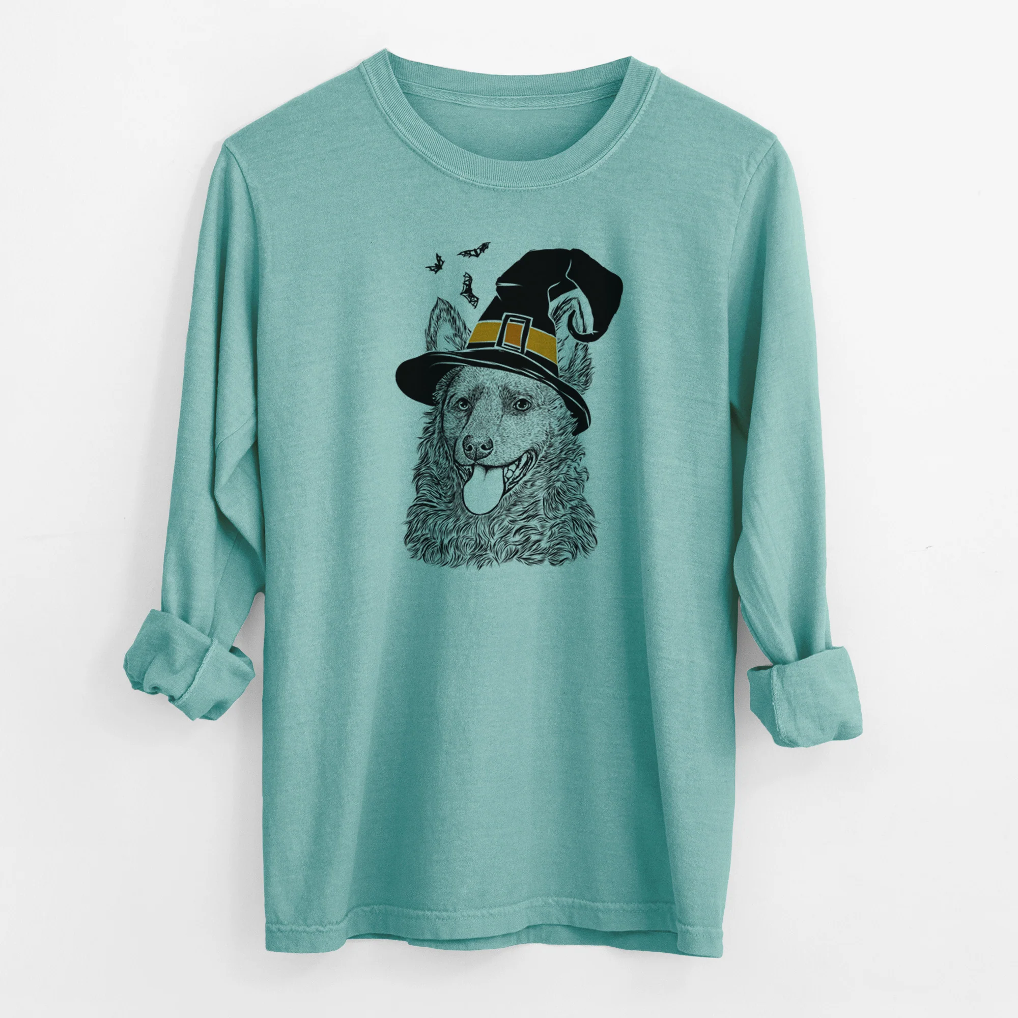 Witch Maximo the Mudi - Men's Heavyweight 100% Cotton Long Sleeve - Image 9
