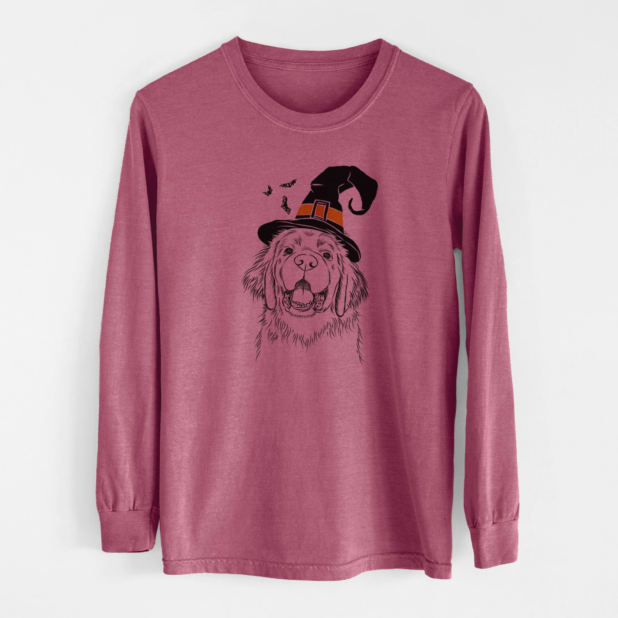 Witch Mozart the Newfoundland - Men's Heavyweight 100% Cotton Long Sleeve - Image 11