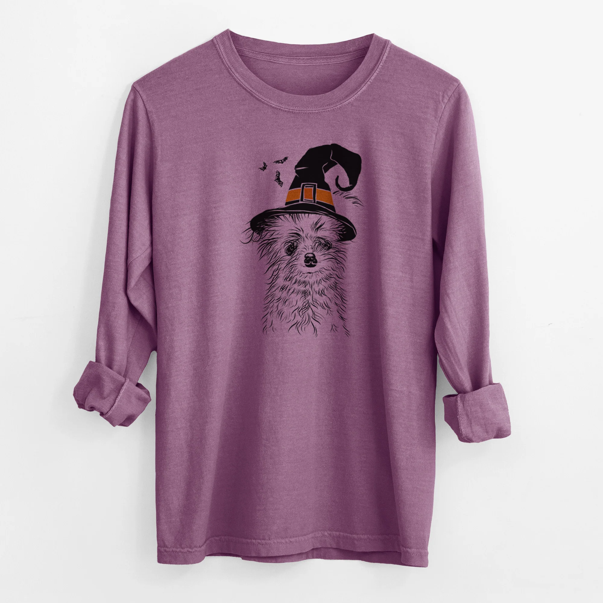 Witch Mr. Gucci Poochi the Maltese - Men's Heavyweight 100% Cotton Long Sleeve - Image 10