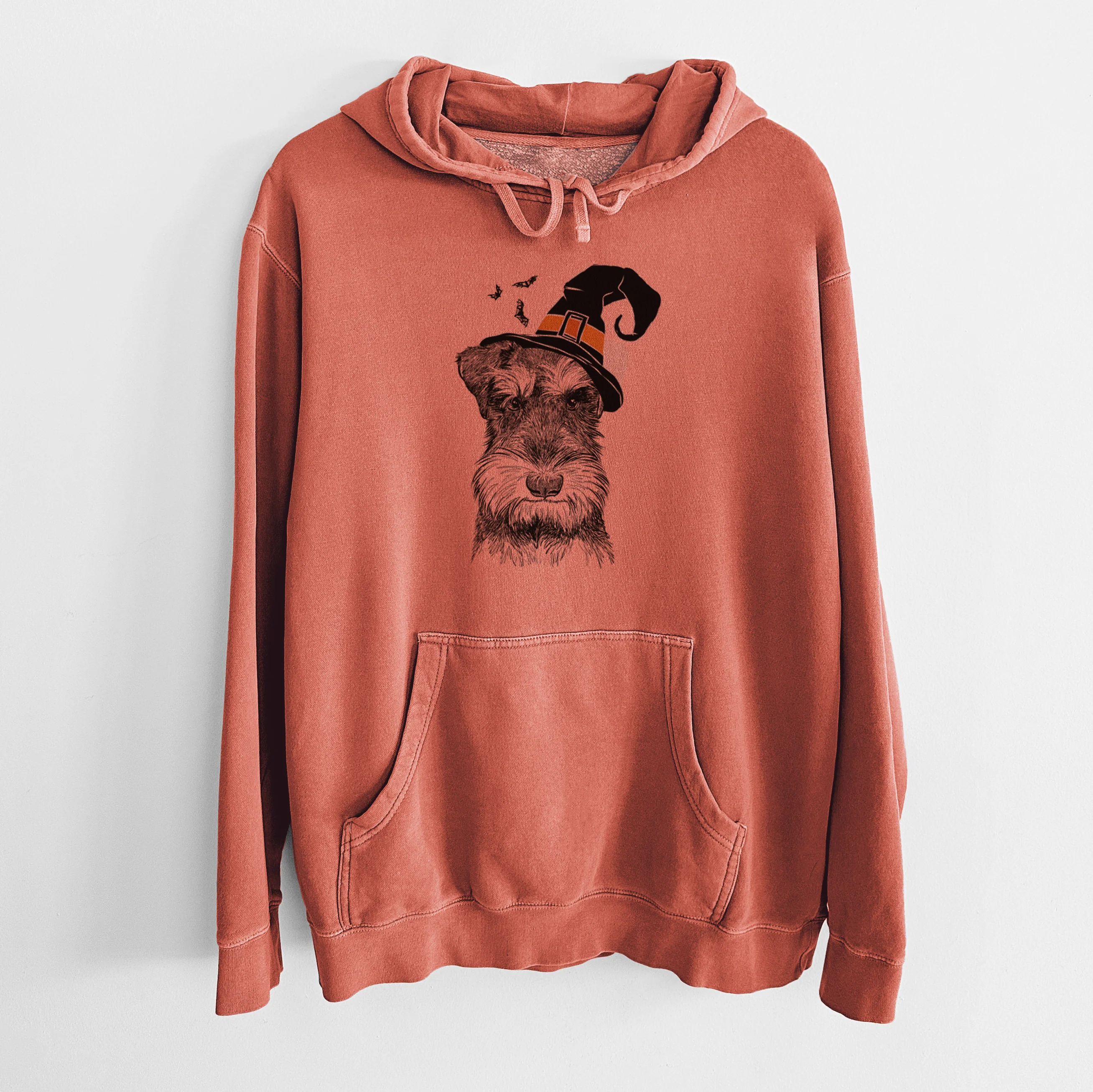 Witch Murphy the Mini Schnauzer - Unisex Pigment Dyed Hoodie - Image 7