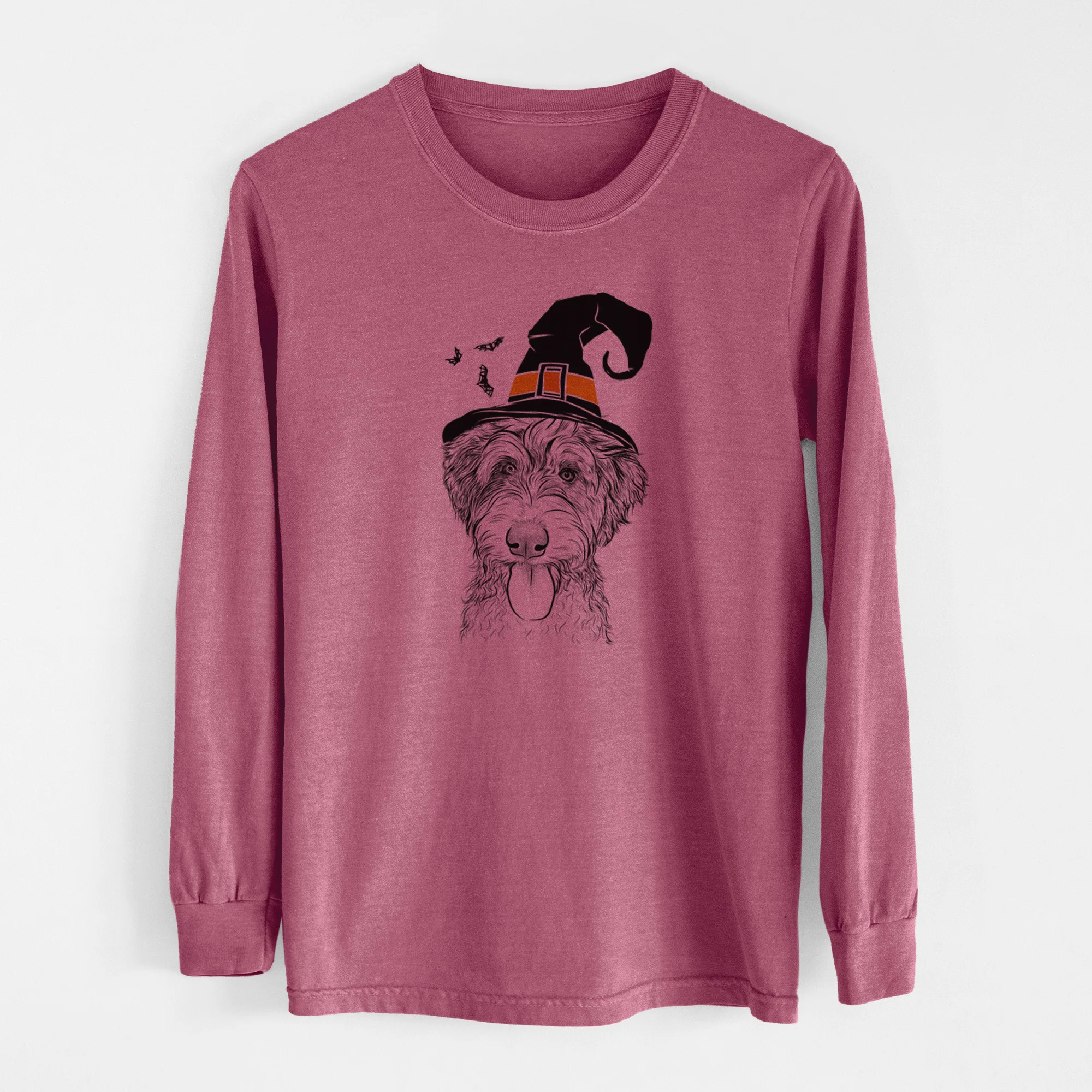 Witch Myrtle Mae the Aussiedoodle - Men's Heavyweight 100% Cotton Long Sleeve - Image 11
