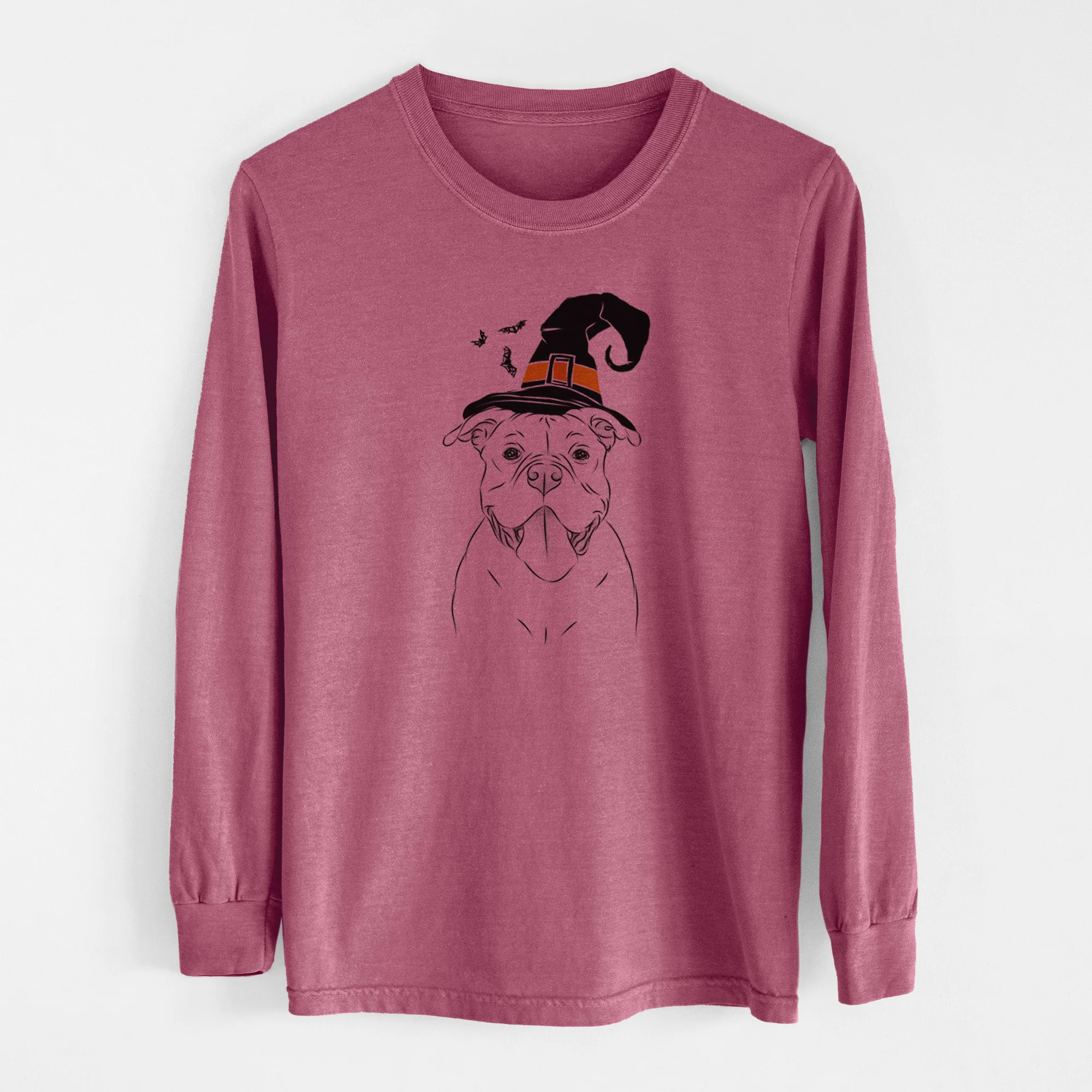 Witch Nacho the American Bully - Men's Heavyweight 100% Cotton Long Sleeve - Image 11