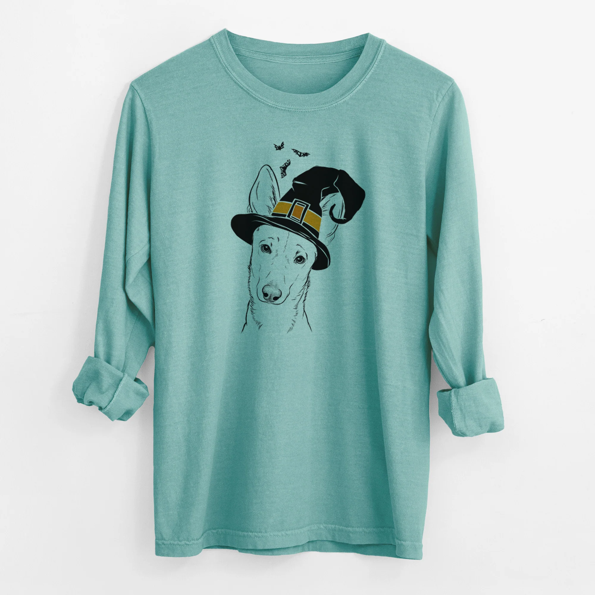 Witch Nala the Carolina Dog - Men's Heavyweight 100% Cotton Long Sleeve - Image 9