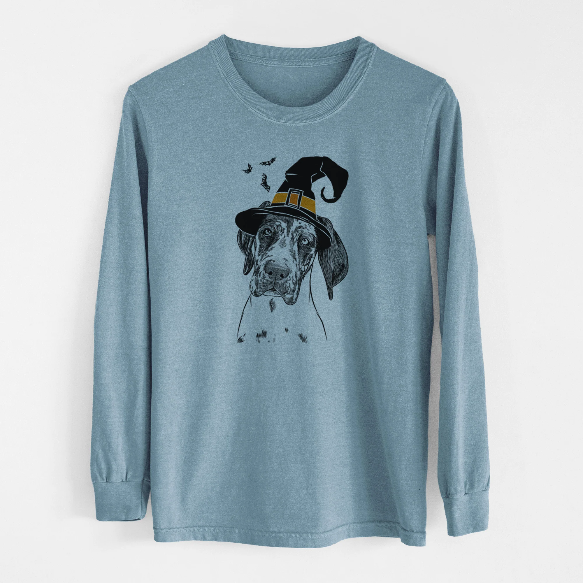 Witch Nyx the Great Dane - Men's Heavyweight 100% Cotton Long Sleeve - Image 8