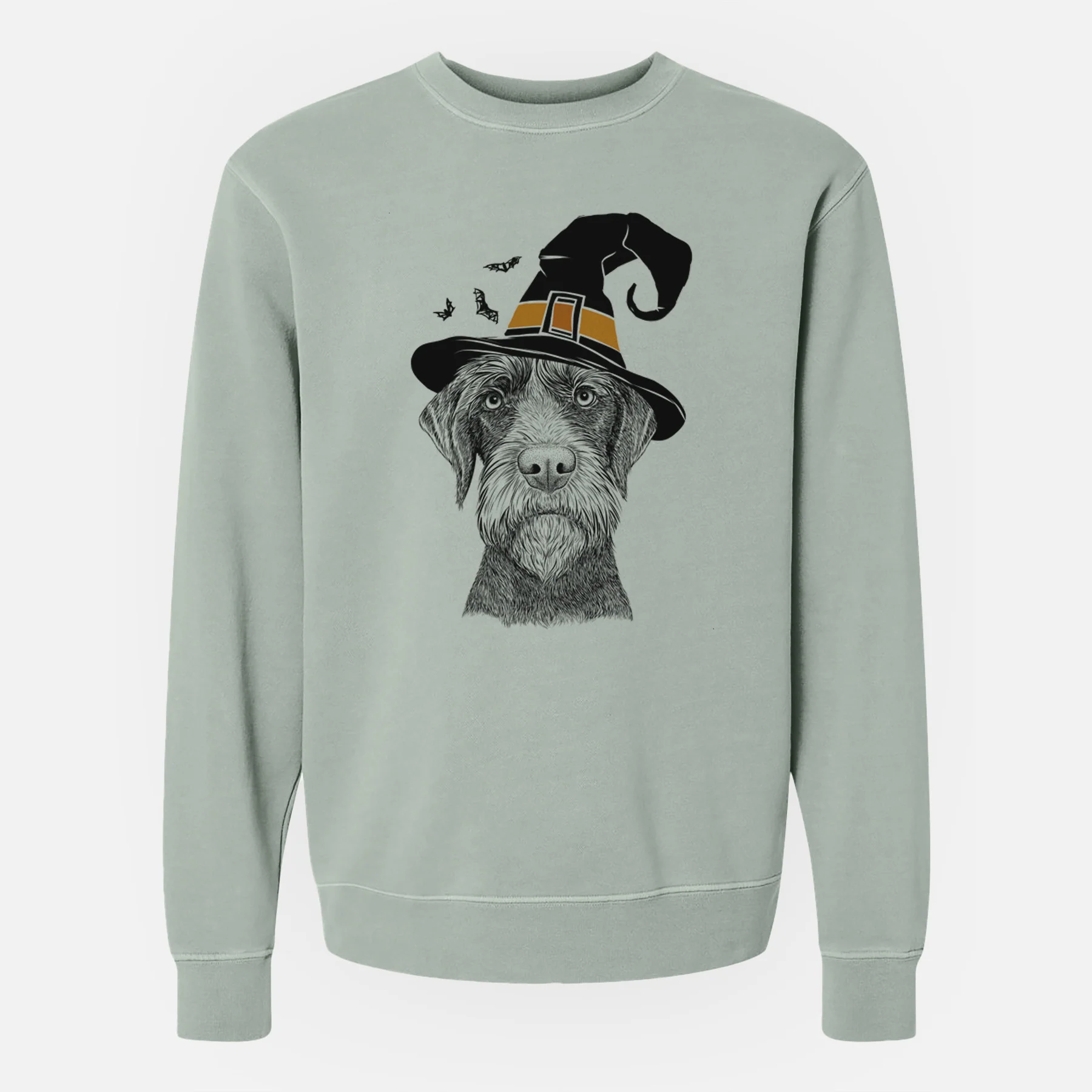 Witch Oakley the Pudelpointer - Unisex Pigment Dyed Crew Sweatshirt - Image 4
