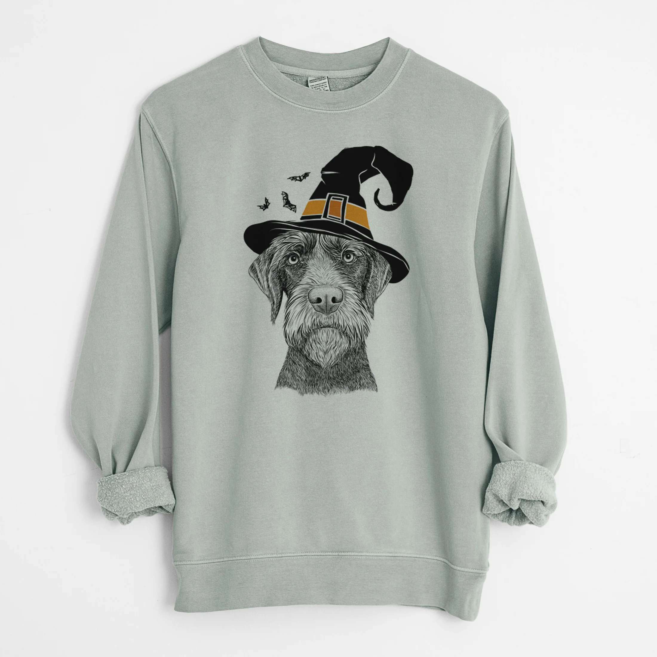 Witch Oakley the Pudelpointer - Unisex Pigment Dyed Crew Sweatshirt - Image 6