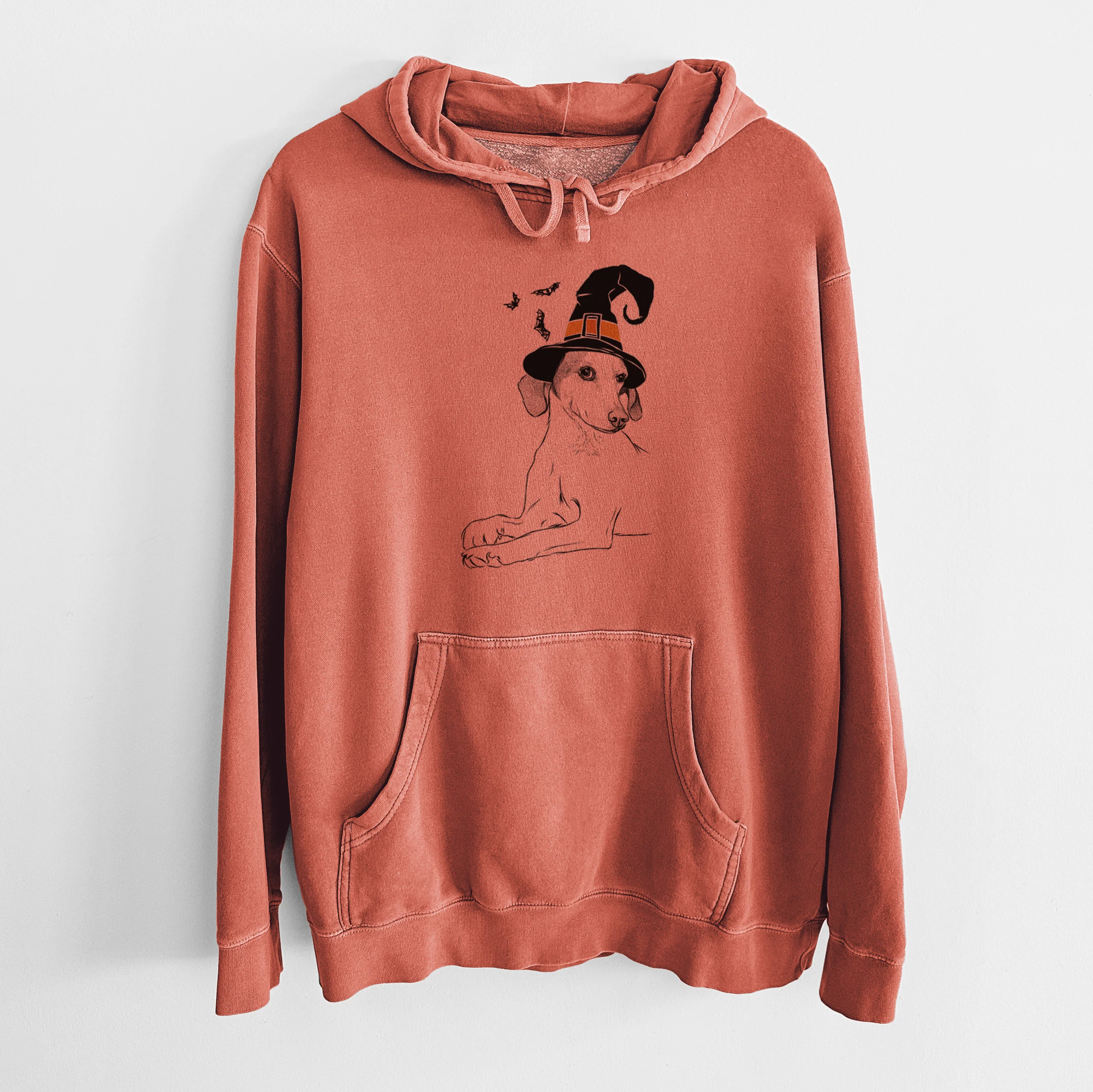 Witch Opie the Foxhound - Unisex Pigment Dyed Hoodie - Image 7